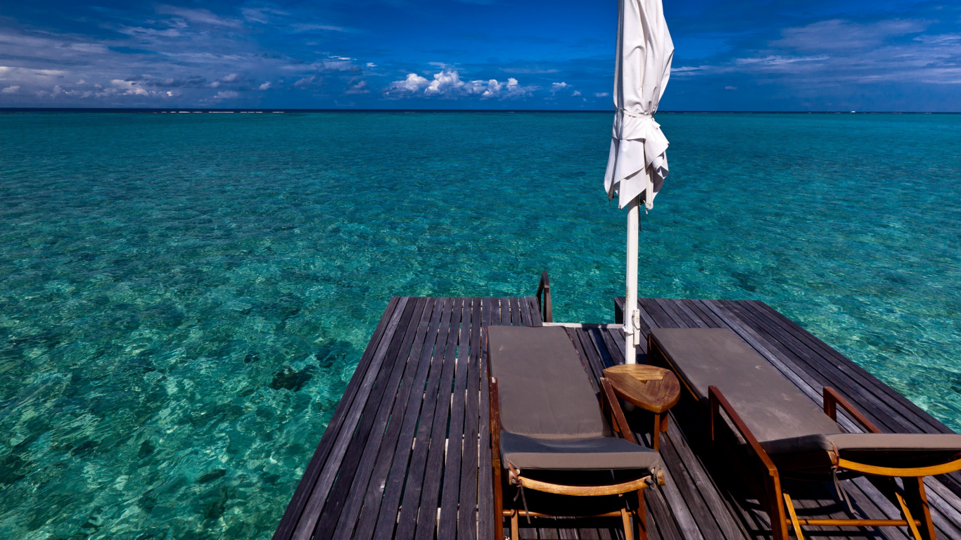 Обои море, океан, тропическая зона, Карибский бассейн, отпуск в разрешении 1366x768