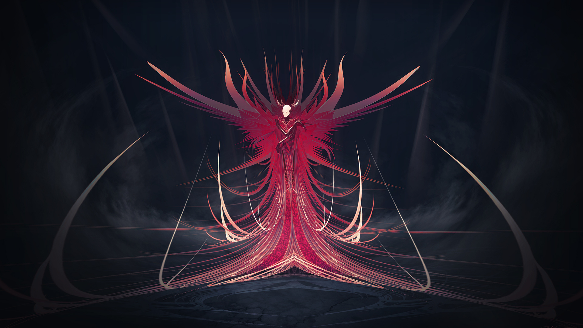 Обои арт, концепт арт, фрактальное искусство, графика, темнота в разрешении 1920x1080