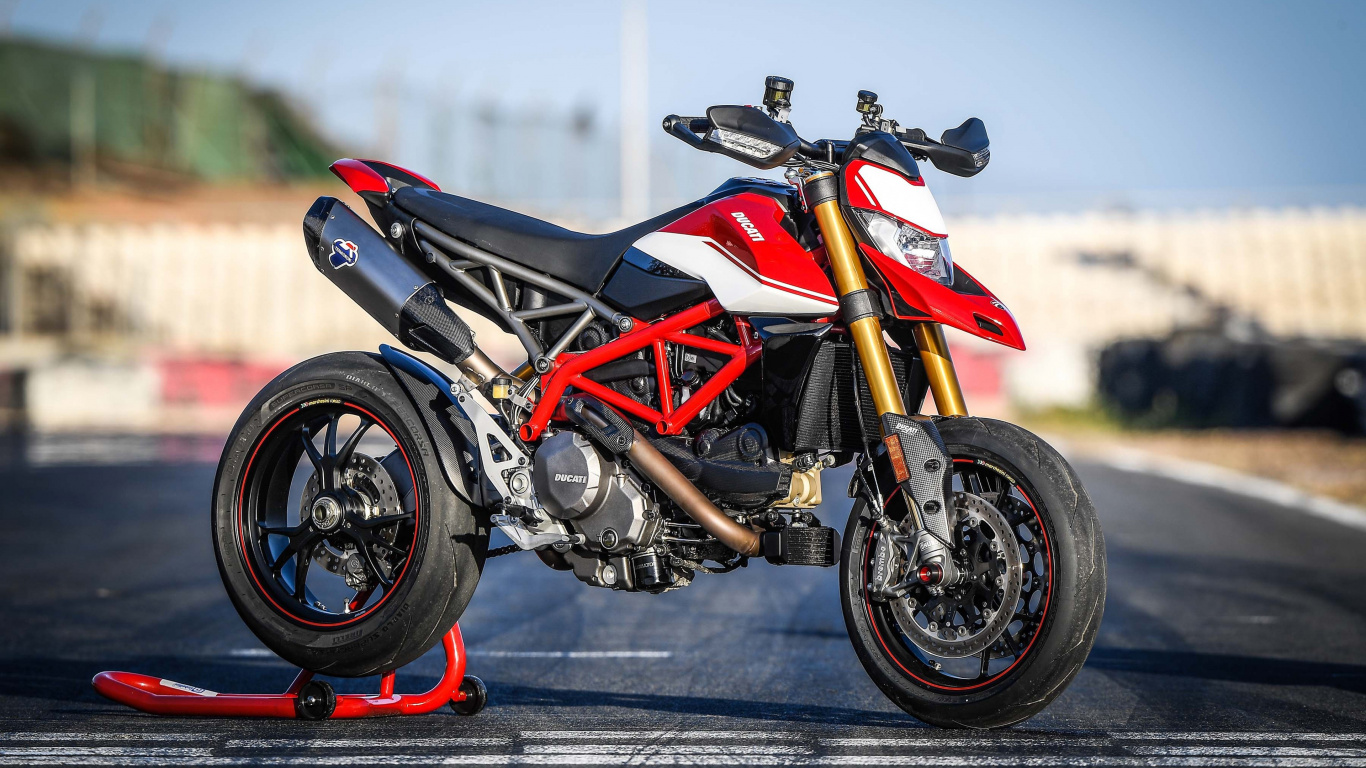 Обои Ducati hypermotard 950 sp 2019 года, Дукати Хайпермотард 950, дукати 1299, мотоцикл, ducati в разрешении 1366x768