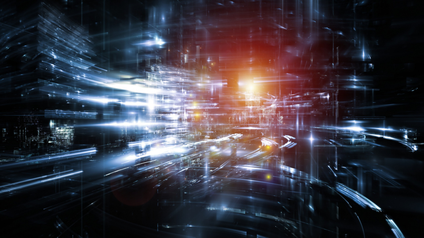 Обои космос, темнота, атмосфера, космическое пространство, столица в разрешении 1366x768