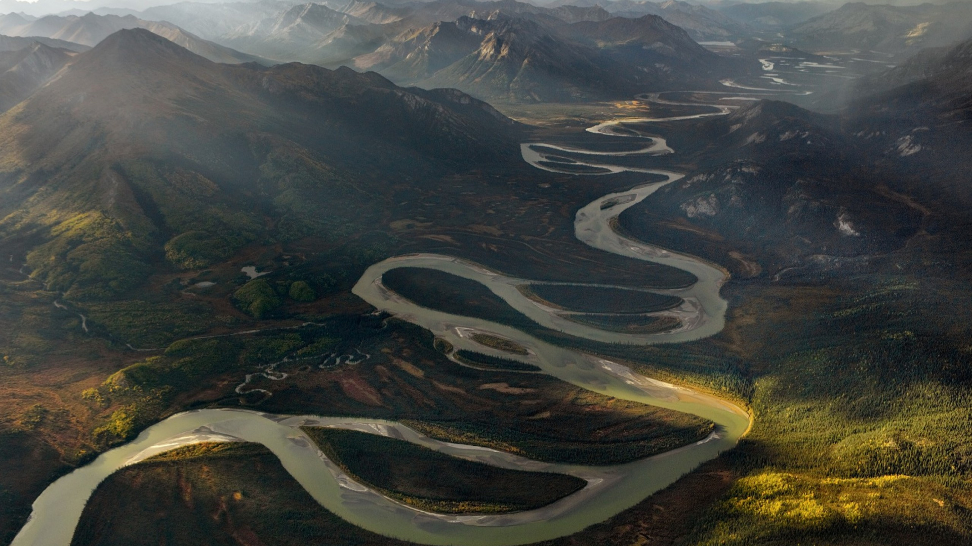 Обои гора, долину реку алатну, нагорье, Алатну, гидроресурсы в разрешении 1920x1080