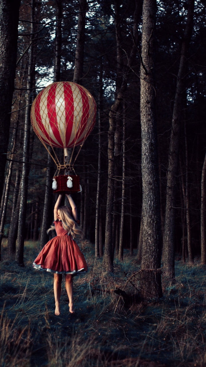 Обои природа, растение, экорегион, воздушный шар, Люди в природе в разрешении 720x1280