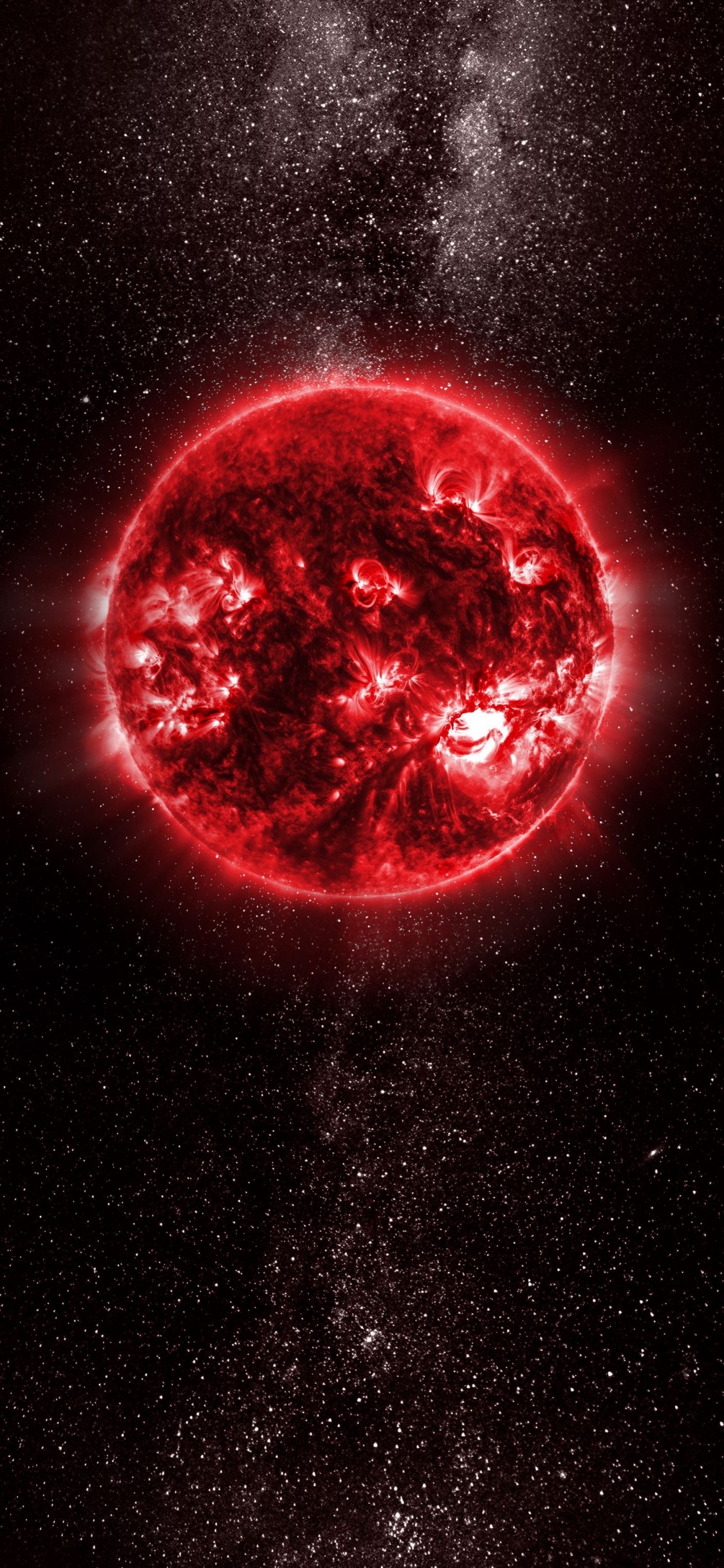 Обои атмосфера, свет, жидкий, астрономический объект, Галактика в разрешении 1125x2436