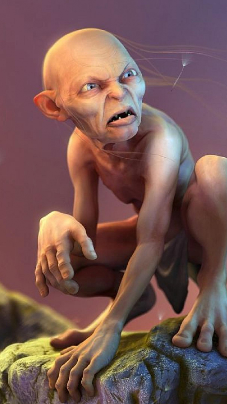 Обои Голлум, Хоббит Нежданное путешествие, Хоббит, Властелин Колец, иллюстрация в разрешении 750x1334