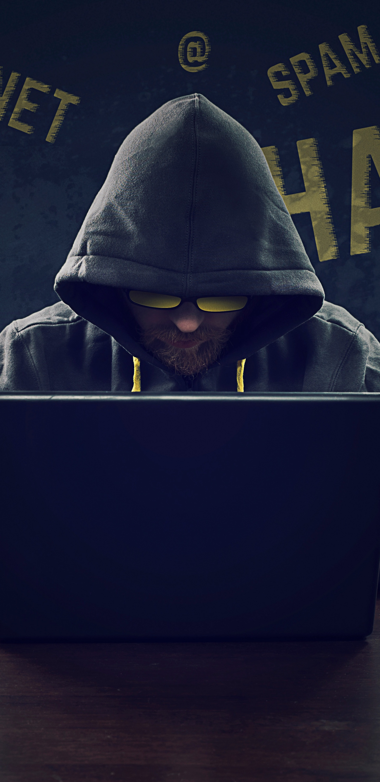 Обои Хакер безопасности, хакер, вредоносная программа, головной убор, шляпа в разрешении 1440x2960