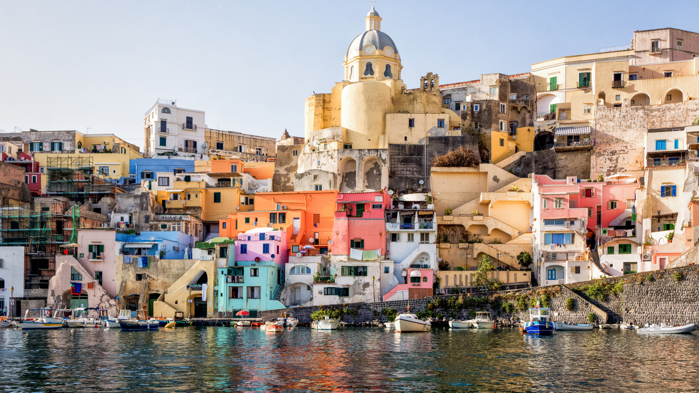 Обои город, городок, туризм, дом, Марина в разрешении 1366x768