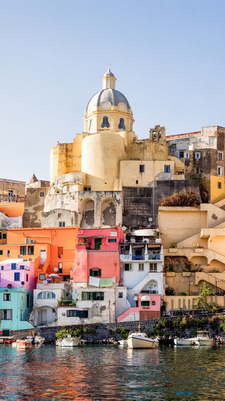 Обои город, городок, туризм, дом, Марина в разрешении 750x1334