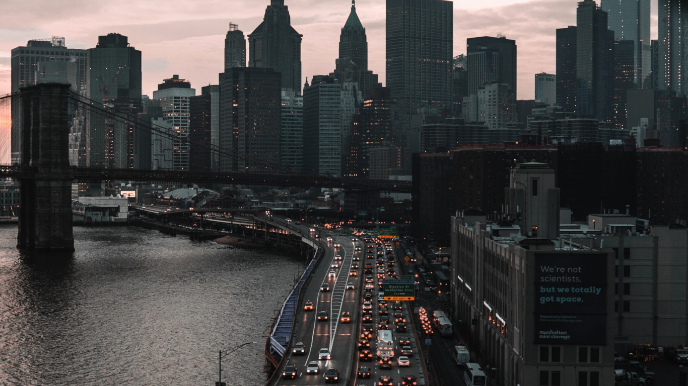 Обои Бруклинский мост, Эмпайр Стейт Билдинг, мост, мост Golden Gate, Мост Золотые Ворота в разрешении 1366x768