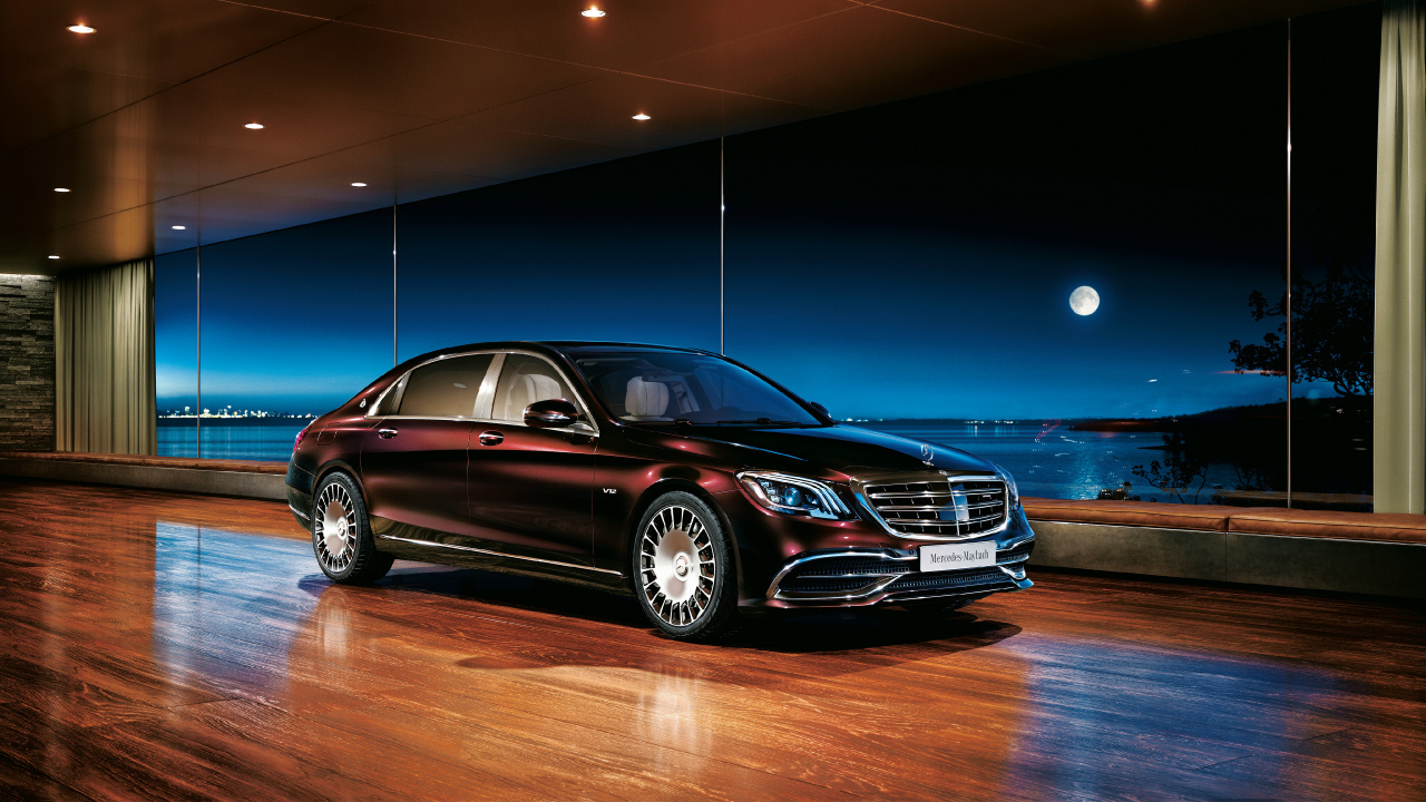 Обои Майбах, авто, Авто шоу, представительский автомобиль, mercedes benz в разрешении 1280x720