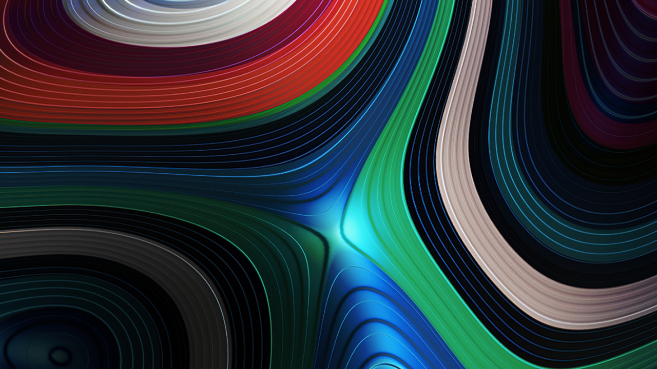 Обои фрактальное искусство, красочность, свет, художественная краска, ткань в разрешении 1280x720