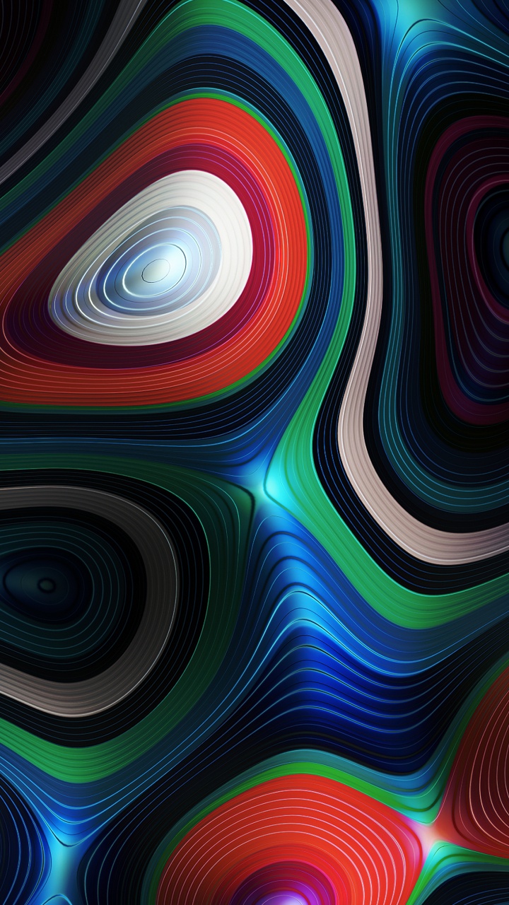 Обои фрактальное искусство, красочность, свет, художественная краска, ткань в разрешении 720x1280