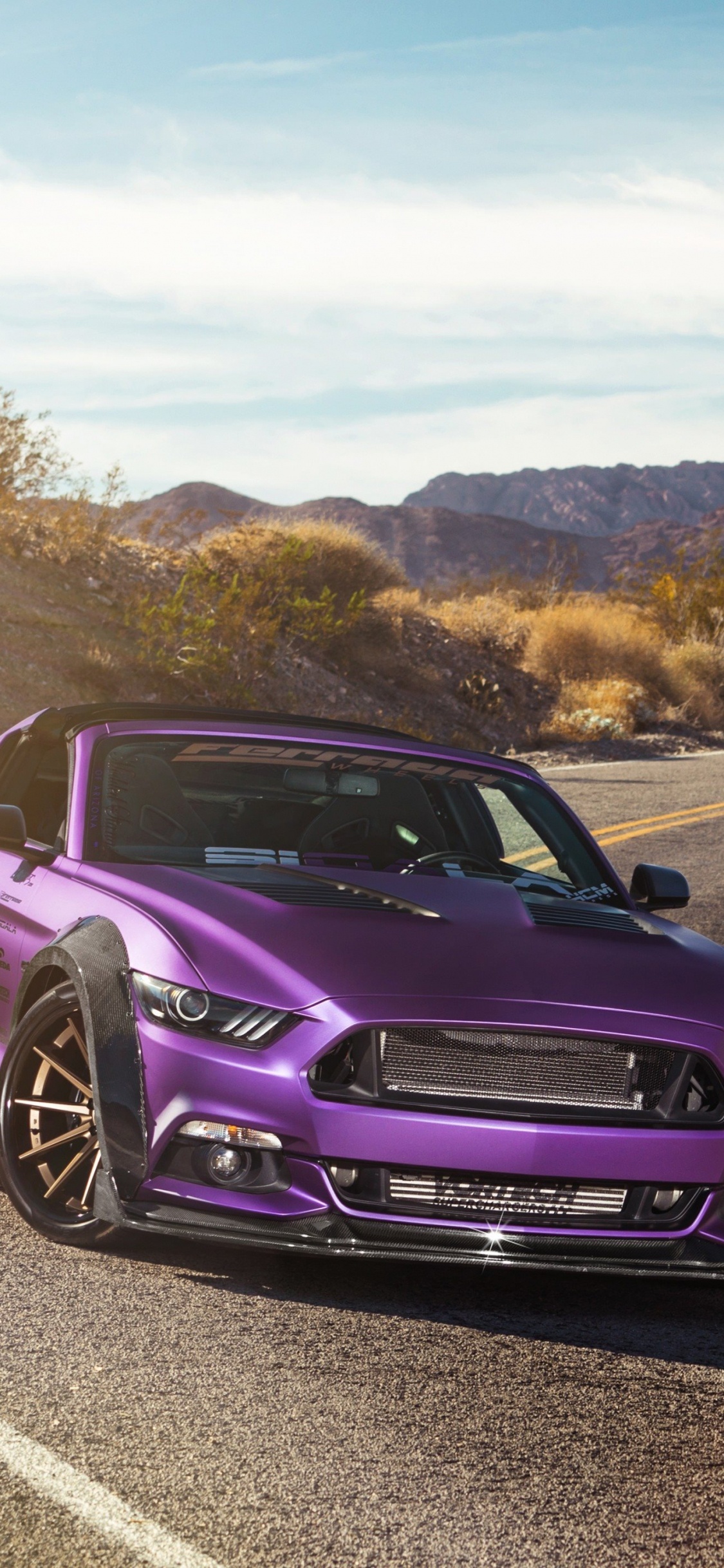 Обои авто, ford gt, спорткар, дорога, спортивный автомобиль в разрешении 1125x2436