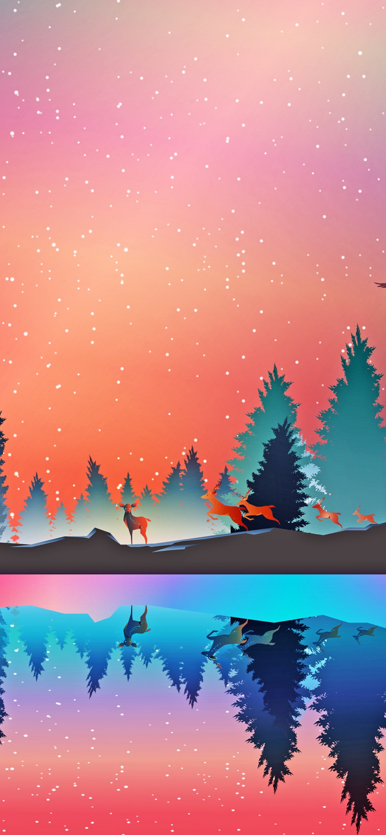 Обои иллюстрация, графика, арт, цифровое искусство, рисование в разрешении 1242x2688