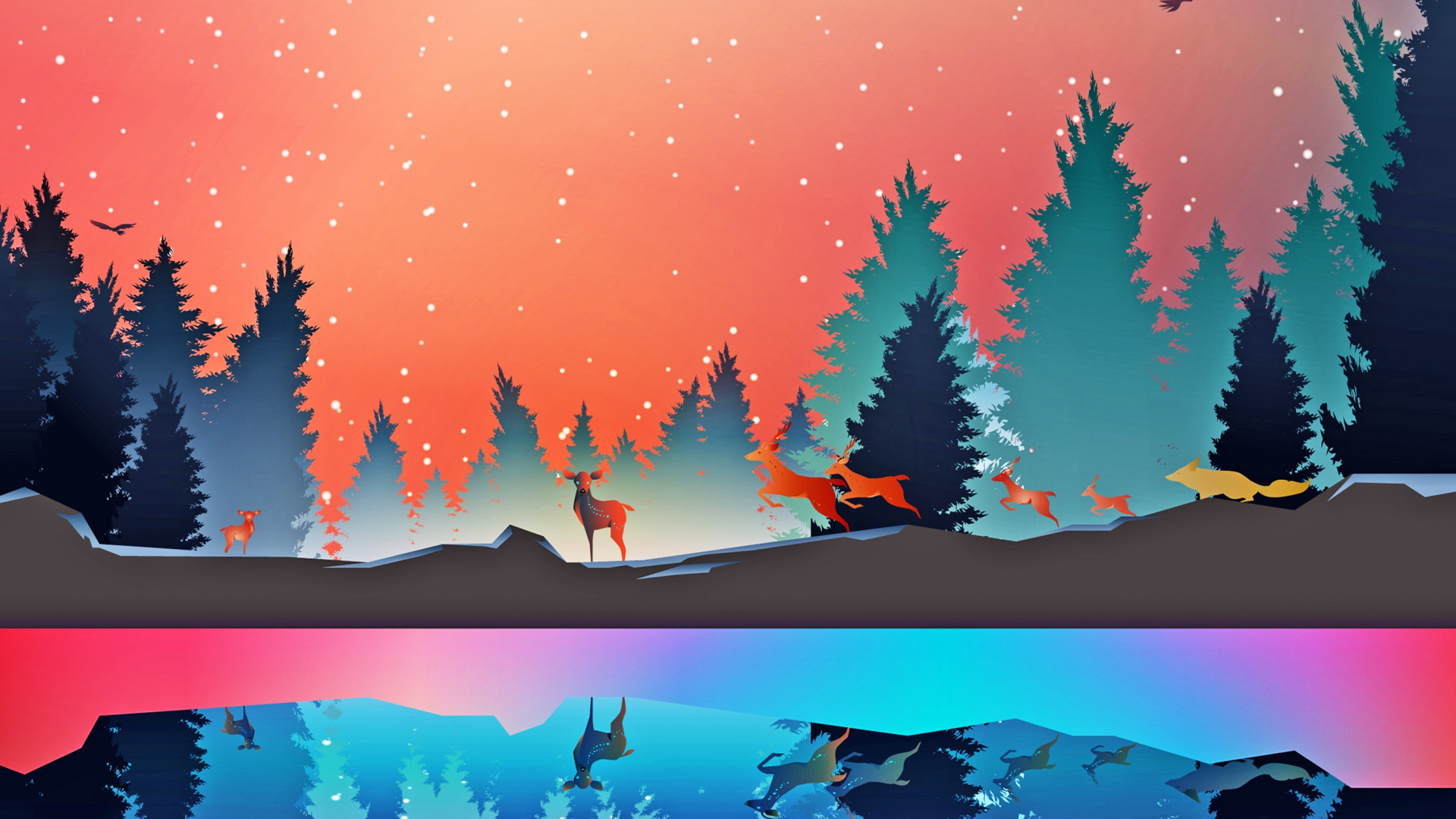 Обои иллюстрация, графика, арт, цифровое искусство, рисование в разрешении 1920x1080