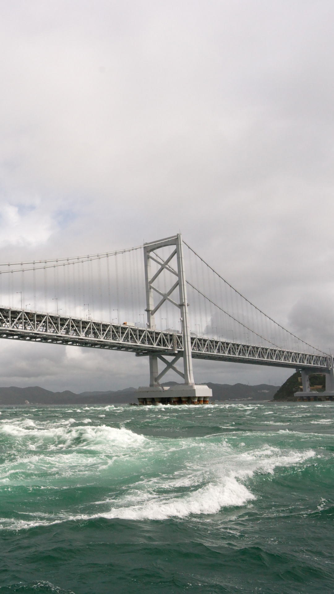 Обои мост Наруто, манхэттенский мост, мост, мост Харбор Бридж, подвесной мост в разрешении 1080x1920