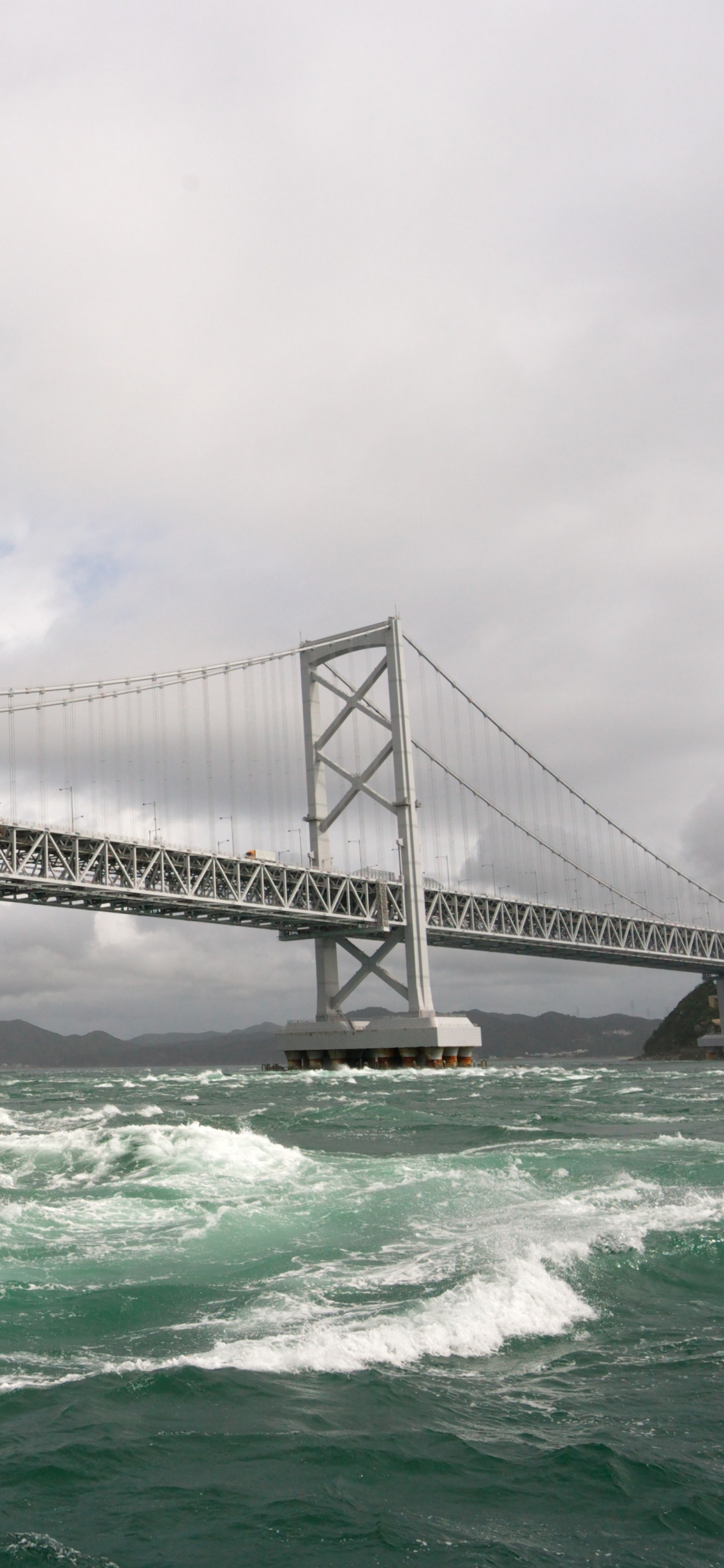 Обои мост Наруто, манхэттенский мост, мост, мост Харбор Бридж, подвесной мост в разрешении 1125x2436