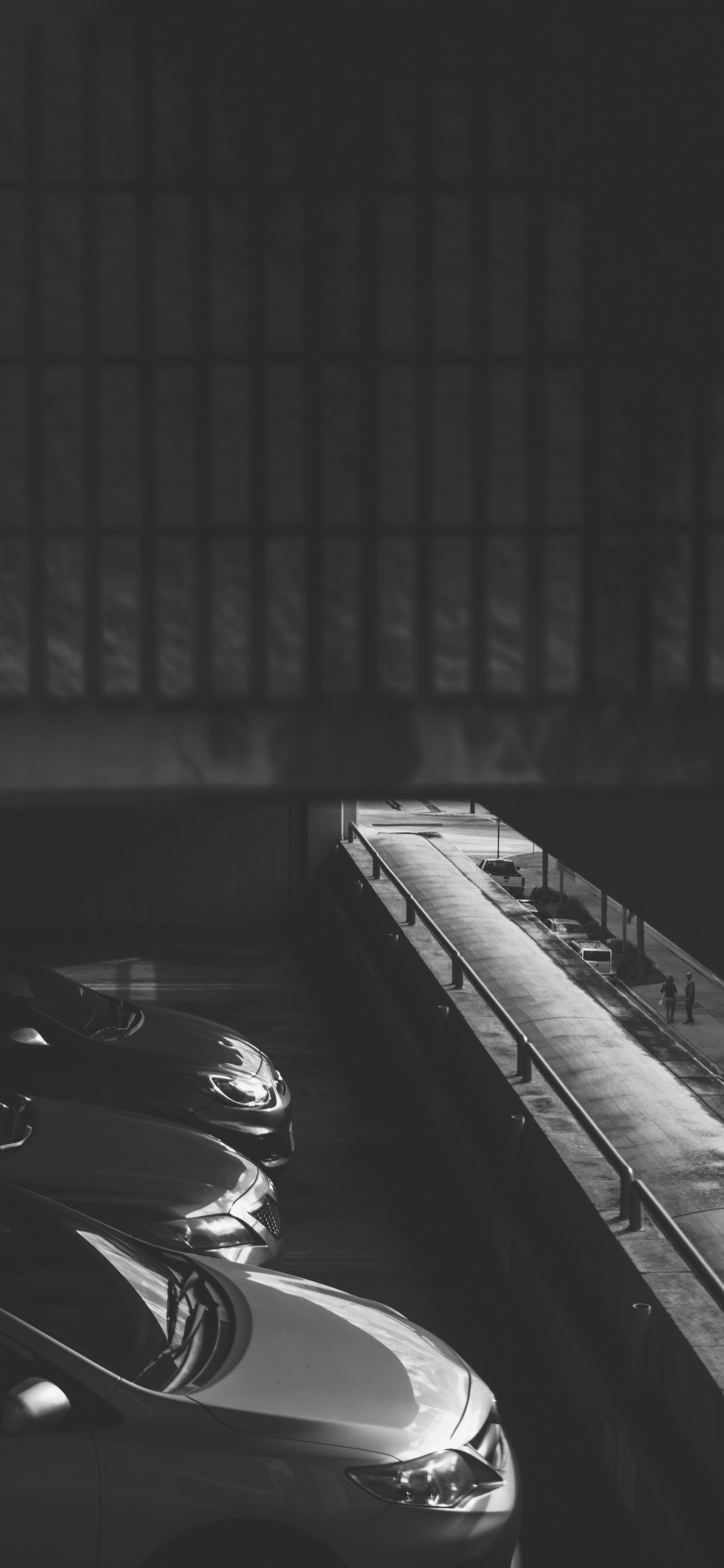 Обои архитектура, вода, монохромный, небо, черный и белый в разрешении 1242x2688