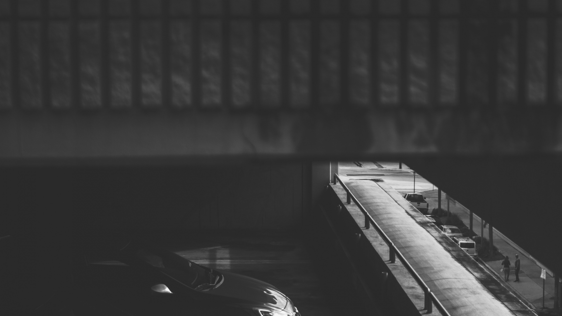 Обои архитектура, вода, монохромный, небо, черный и белый в разрешении 1920x1080