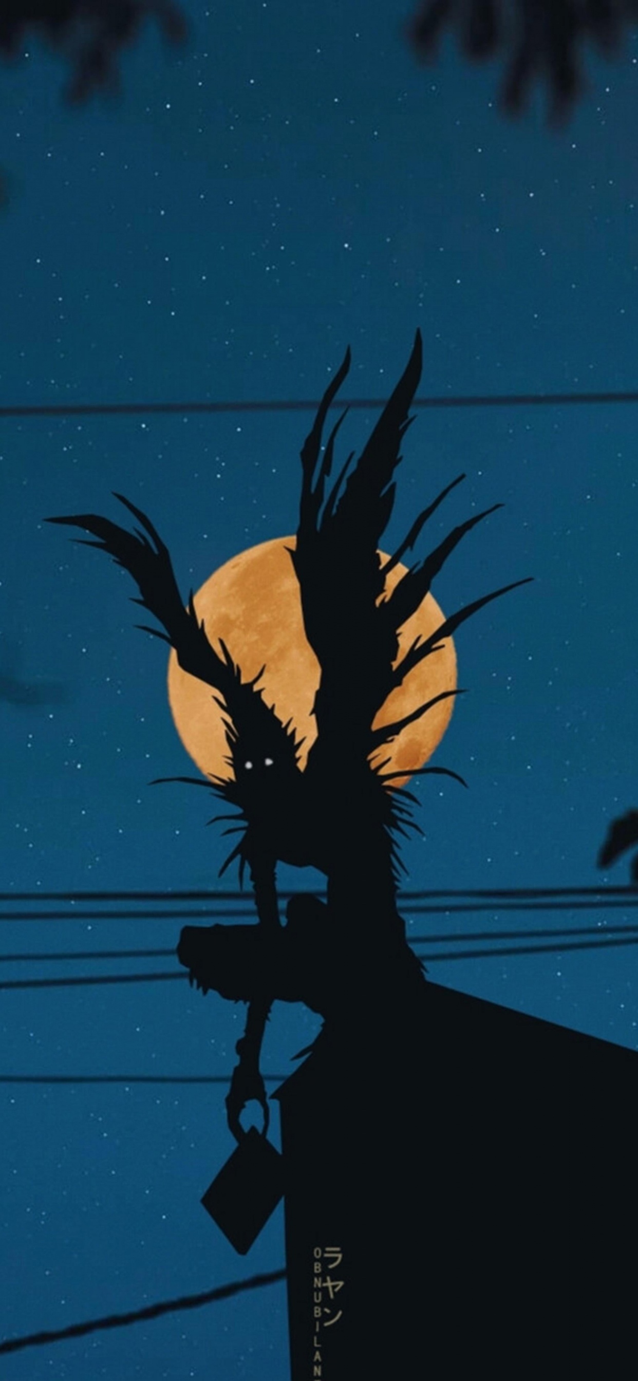 Обои рюк, Ягами Лайт, тетрадь смерти, аниме, рукав в разрешении 1242x2688