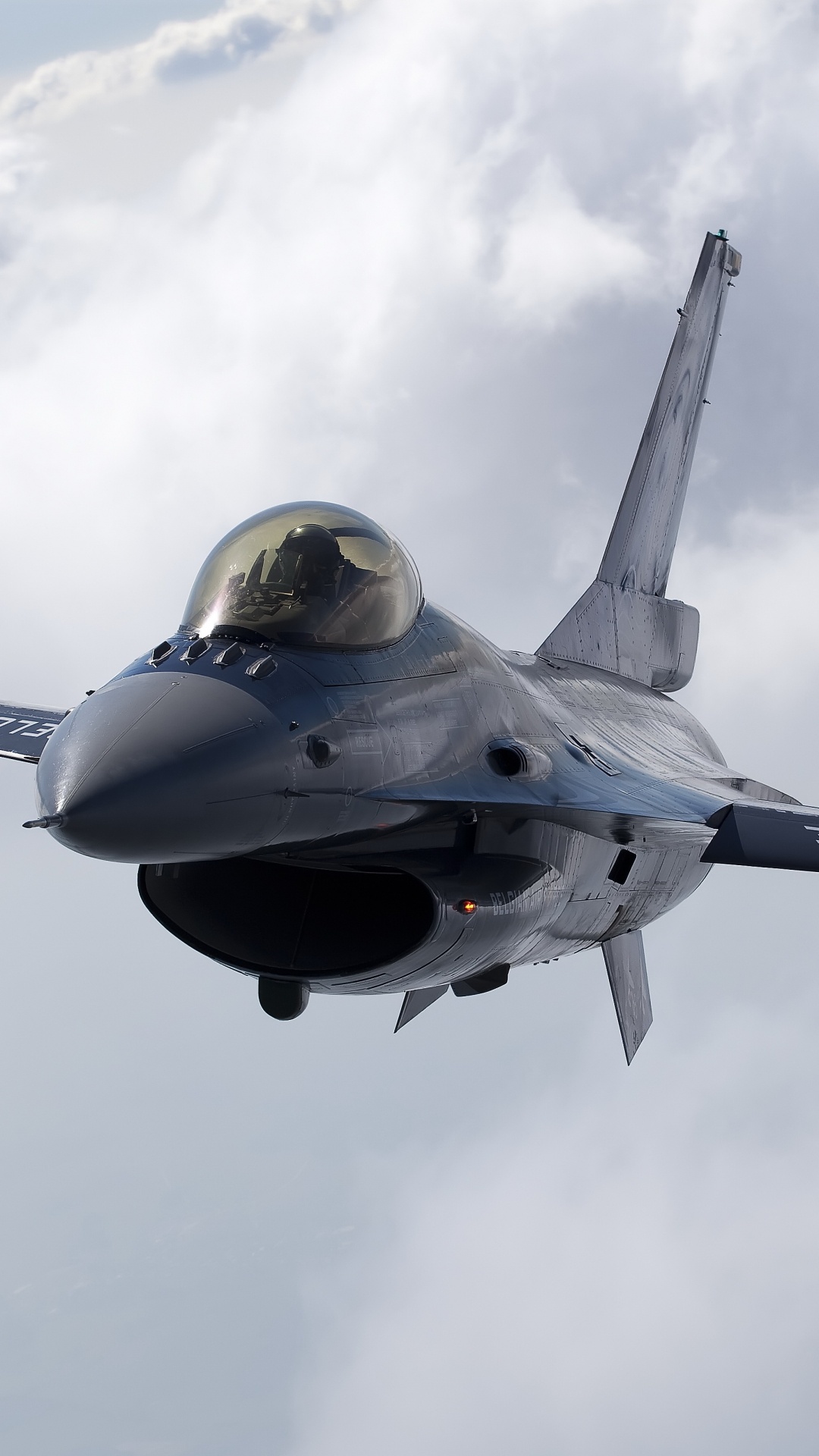 Обои самолеты F 16 Файтинг Фолкон, военный самолет, самолеты, реактивный самолет, самолет в разрешении 1080x1920