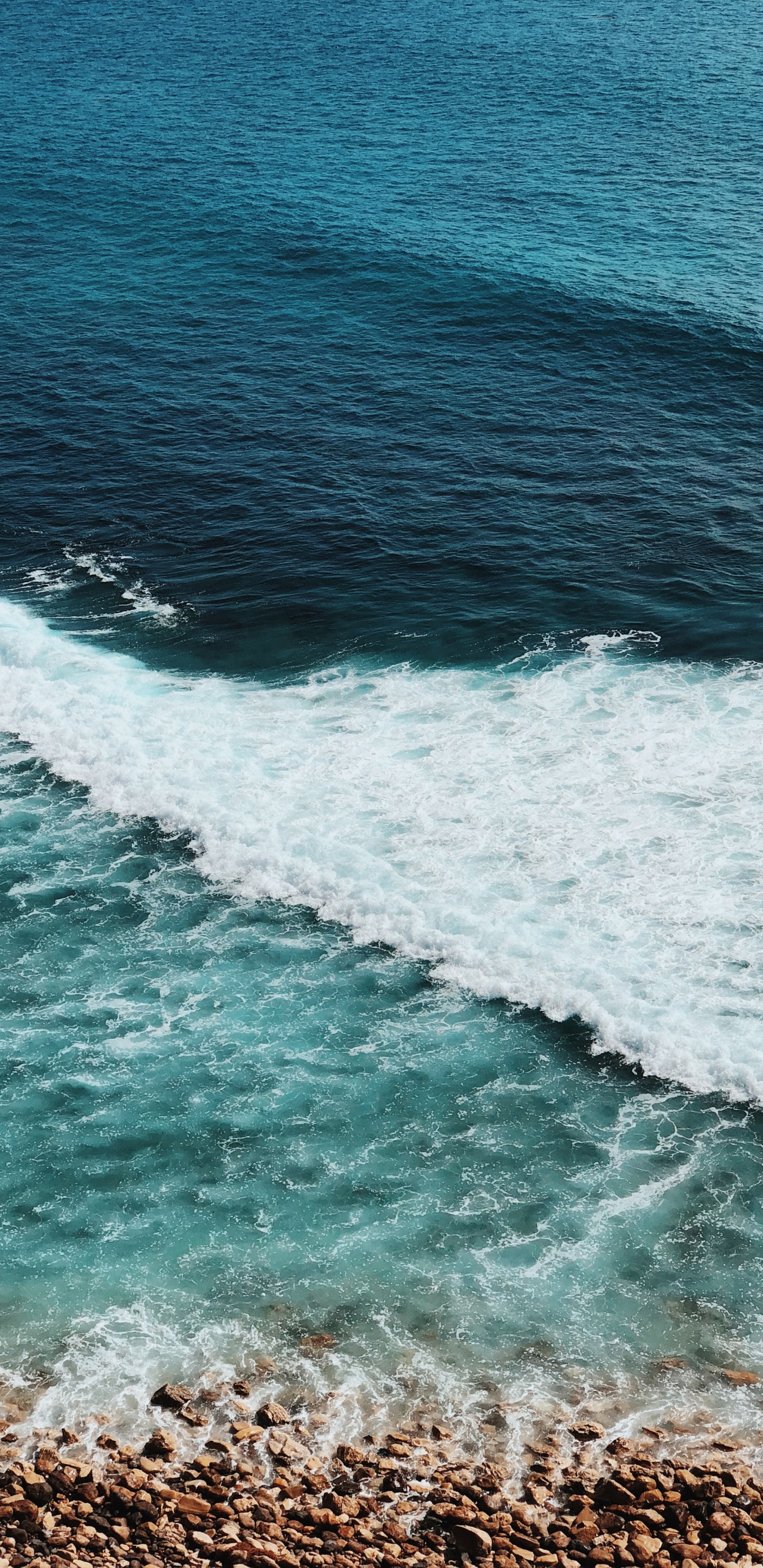 Обои море, водоем, волна, океан, синий в разрешении 1440x2960