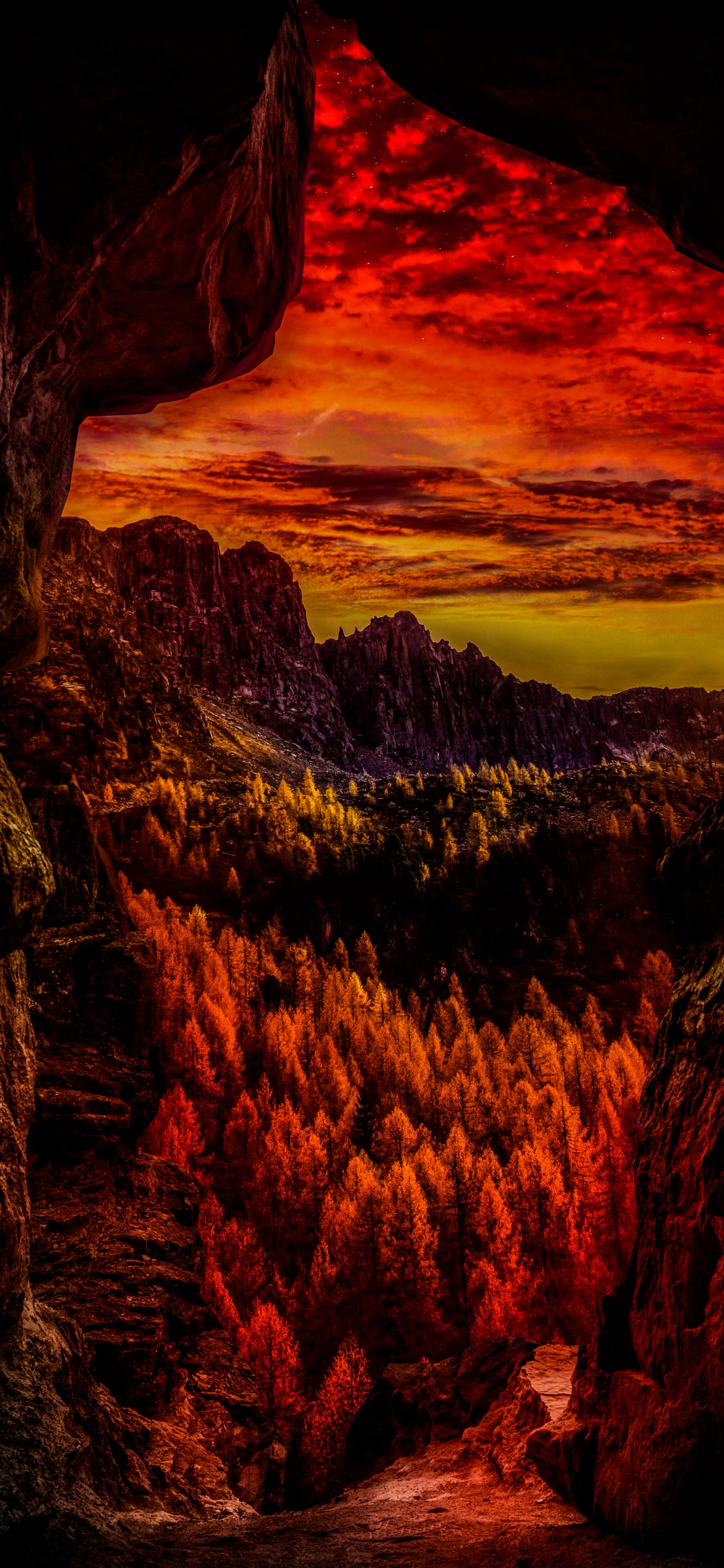 Обои природа, облако, гора, экорегион, свет в разрешении 1242x2688