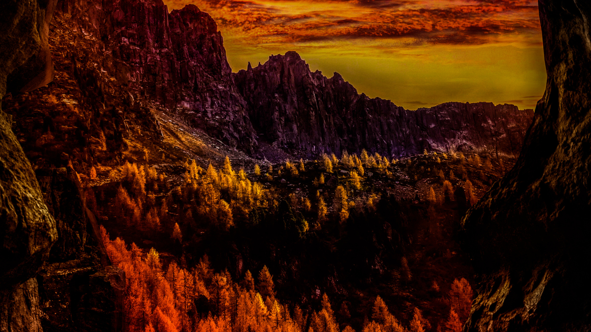 Обои природа, облако, гора, экорегион, свет в разрешении 1920x1080