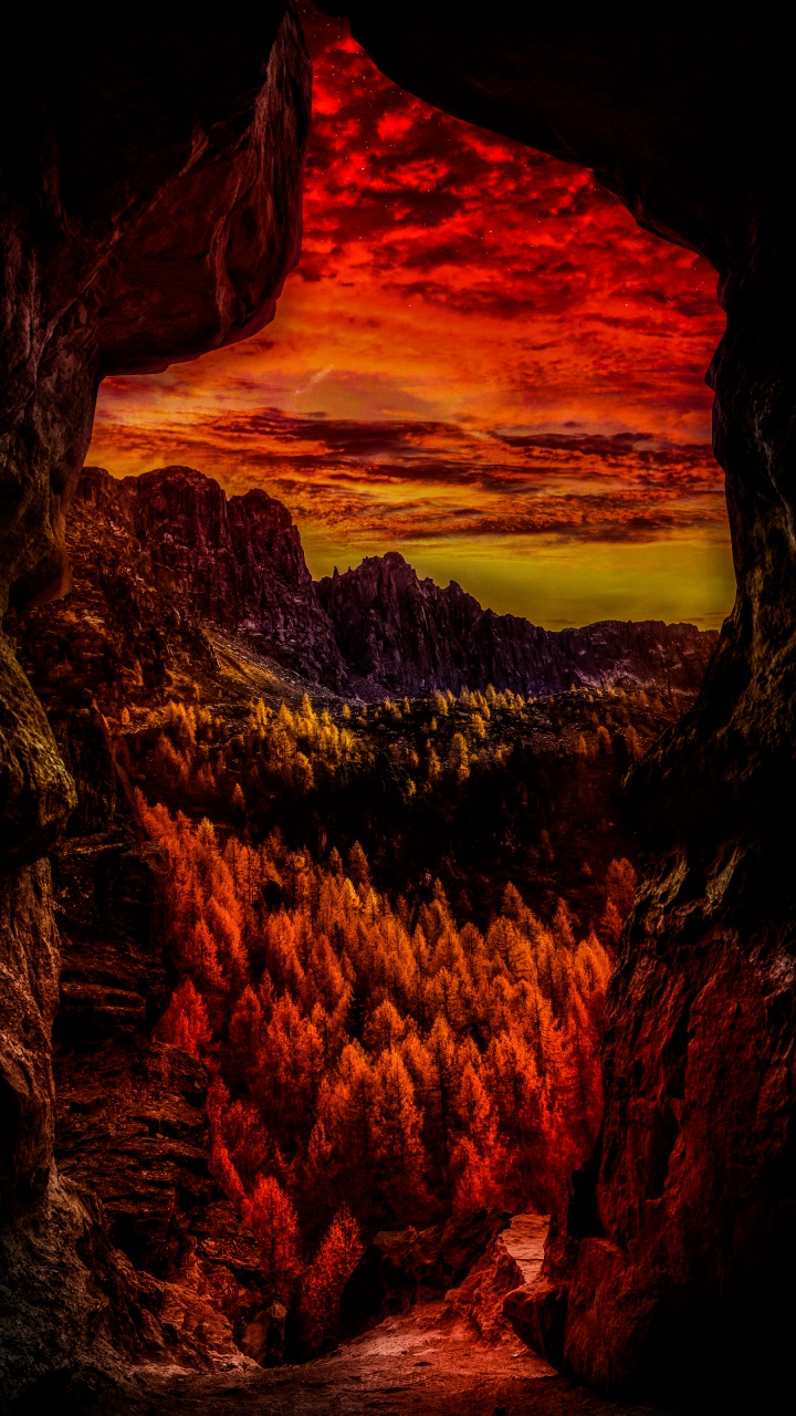 Обои природа, облако, гора, экорегион, свет в разрешении 720x1280