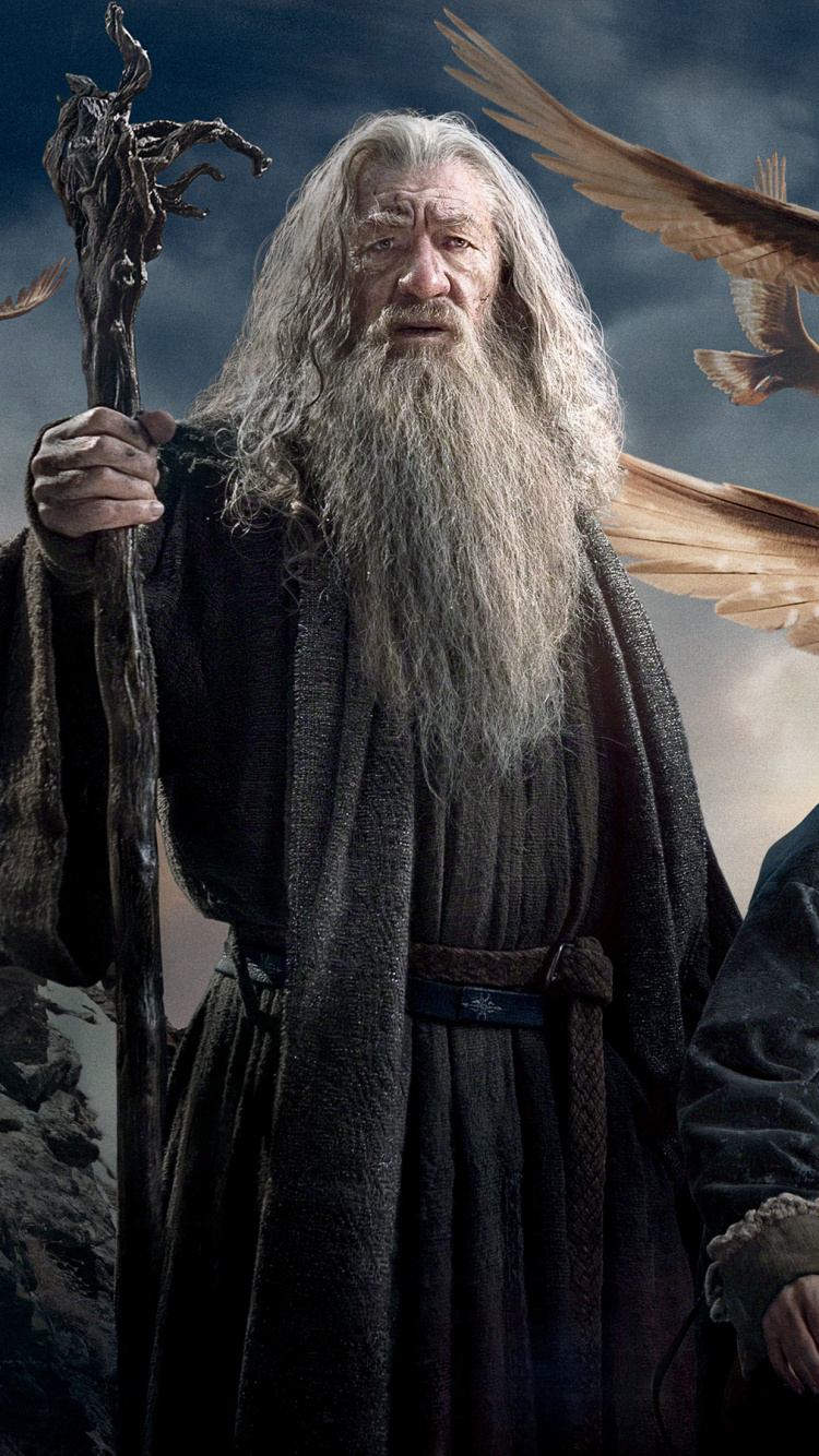 Обои Бильбо Бэггинс, гендальф, Хоббит, темнота, Торин дубощит в разрешении 750x1334