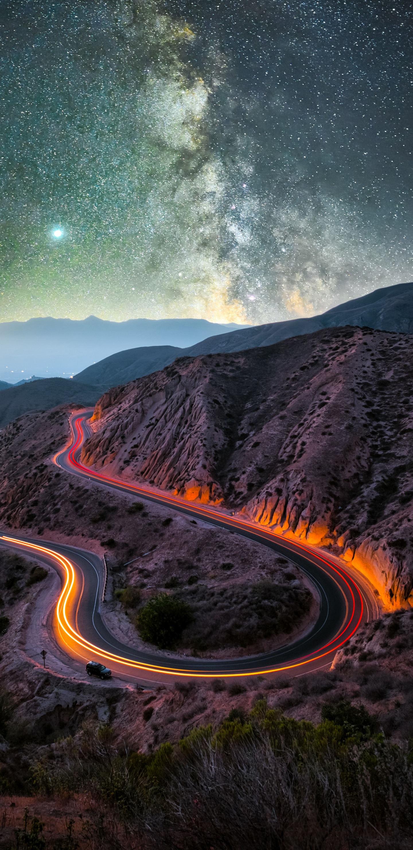 Обои иллюстрация, атмосфера, природа, природный ландшафт, гора в разрешении 1440x2960