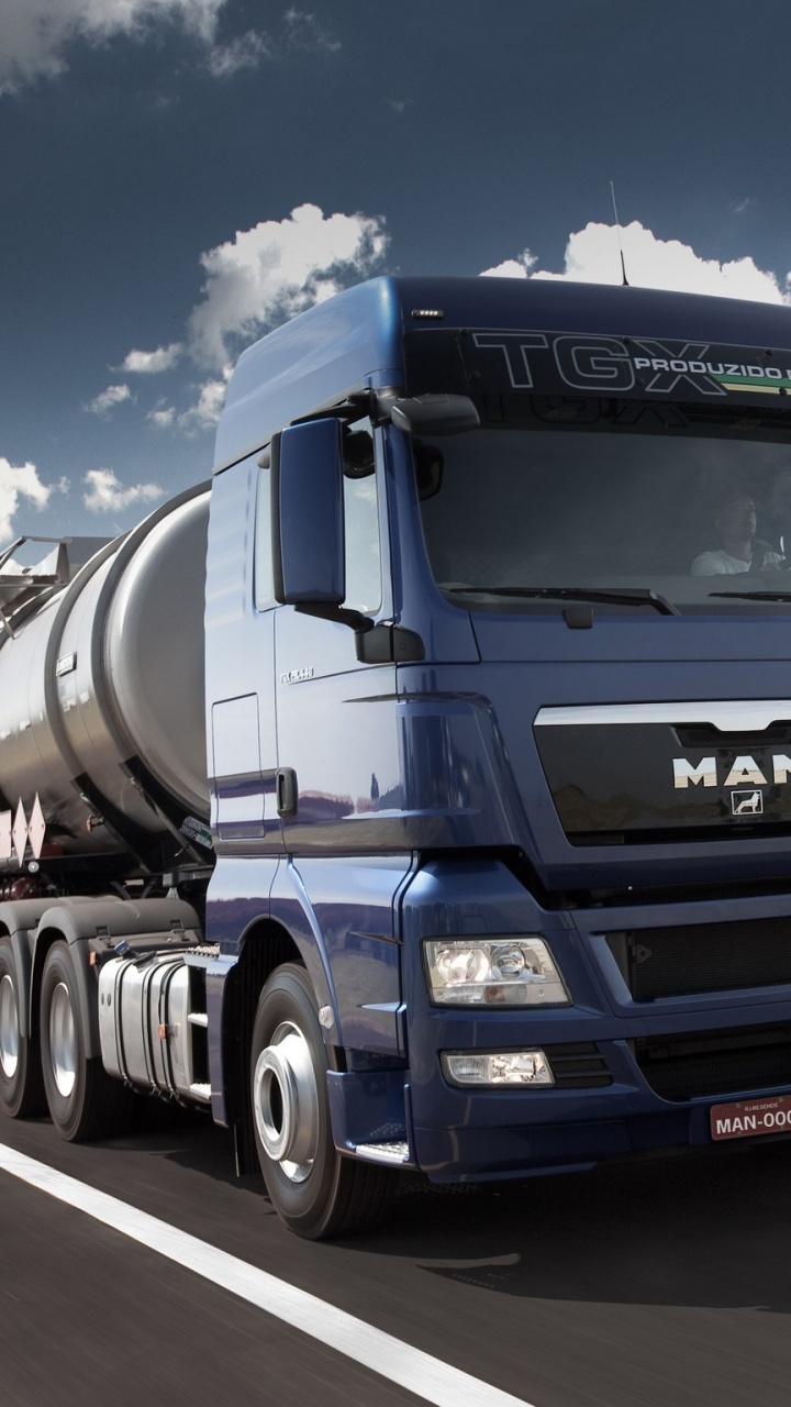 Обои МАН TGX, Человек автобус грузовик, грузовик, авто, транспорт в разрешении 720x1280