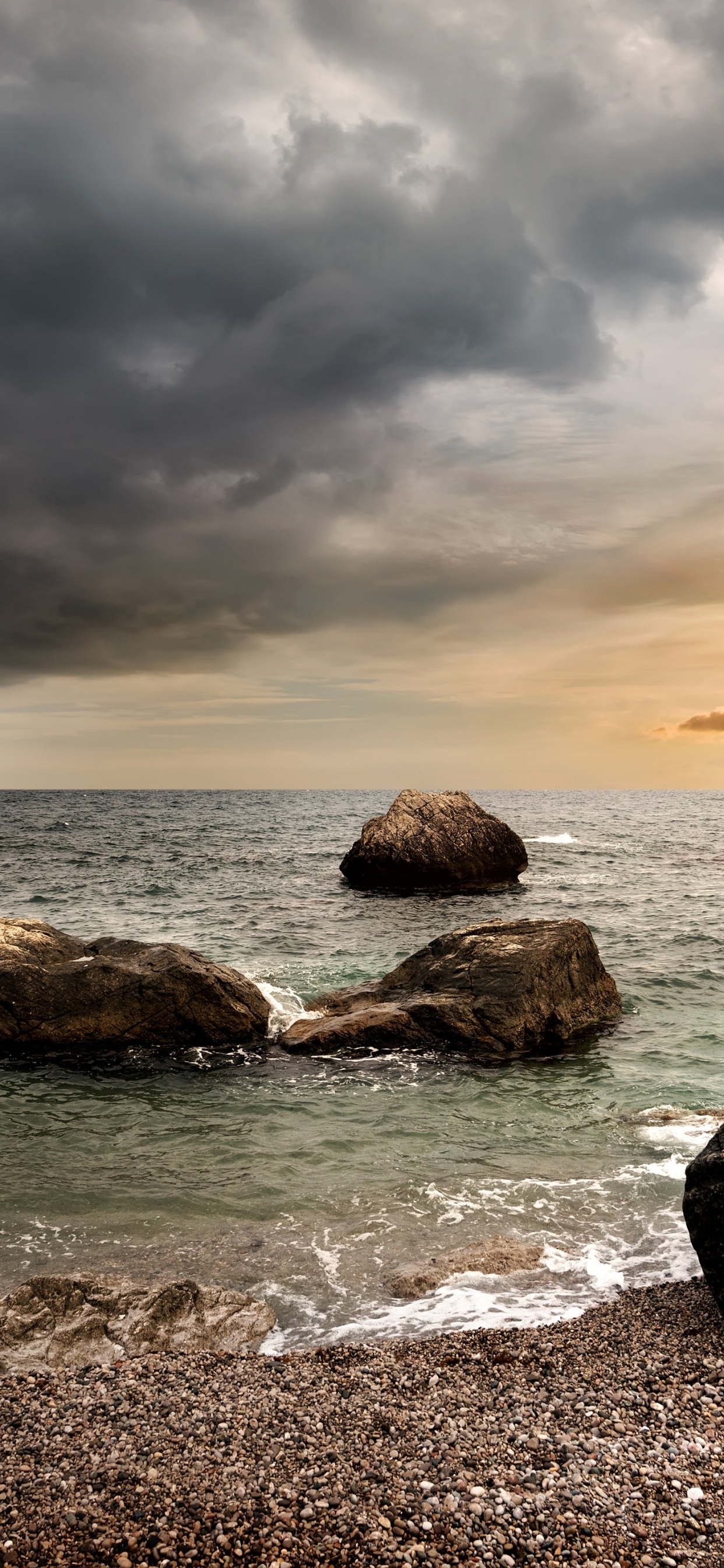 Обои облако, иллюстрация, молния, вода, атмосфера в разрешении 1242x2688