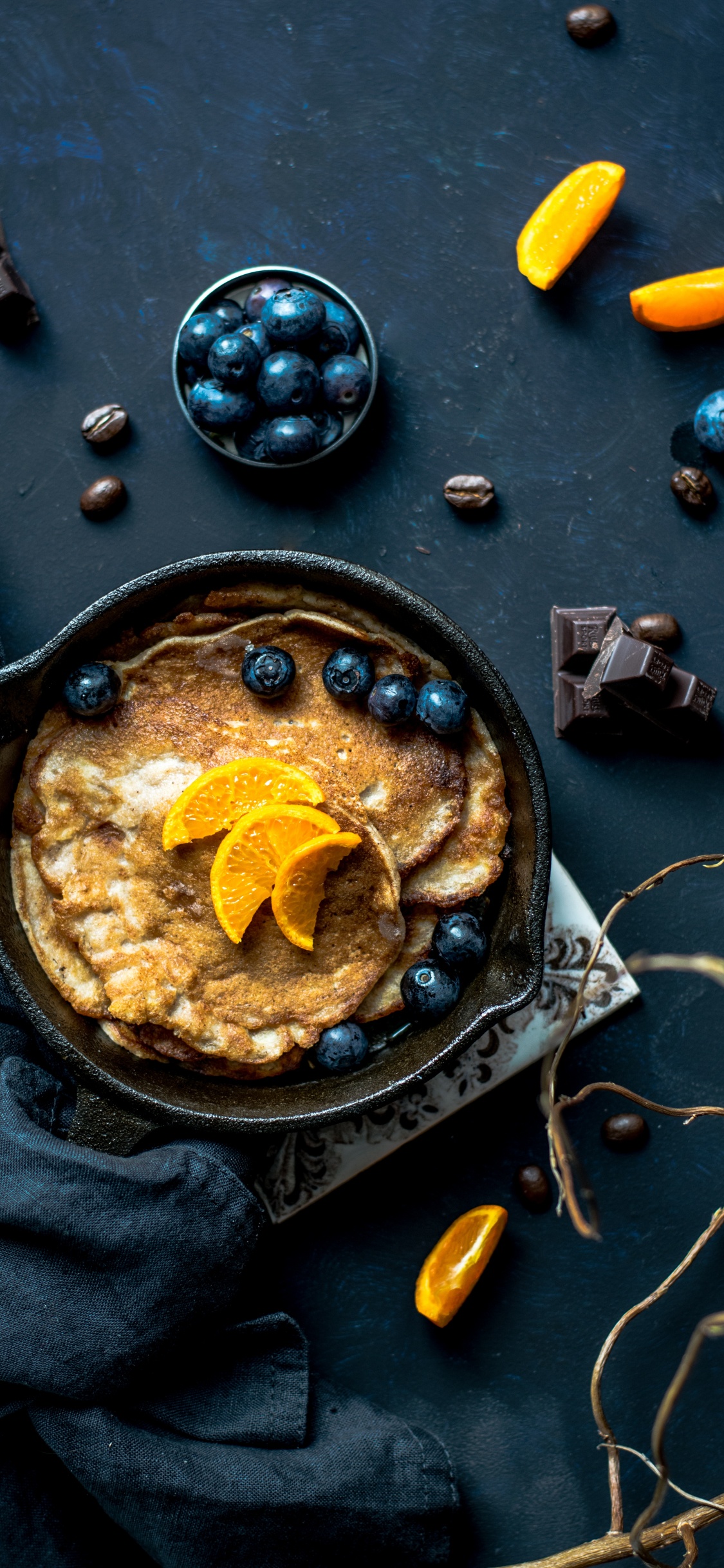 Обои блин, блюда, пища, вегетарианская пища, завтрак в разрешении 1125x2436