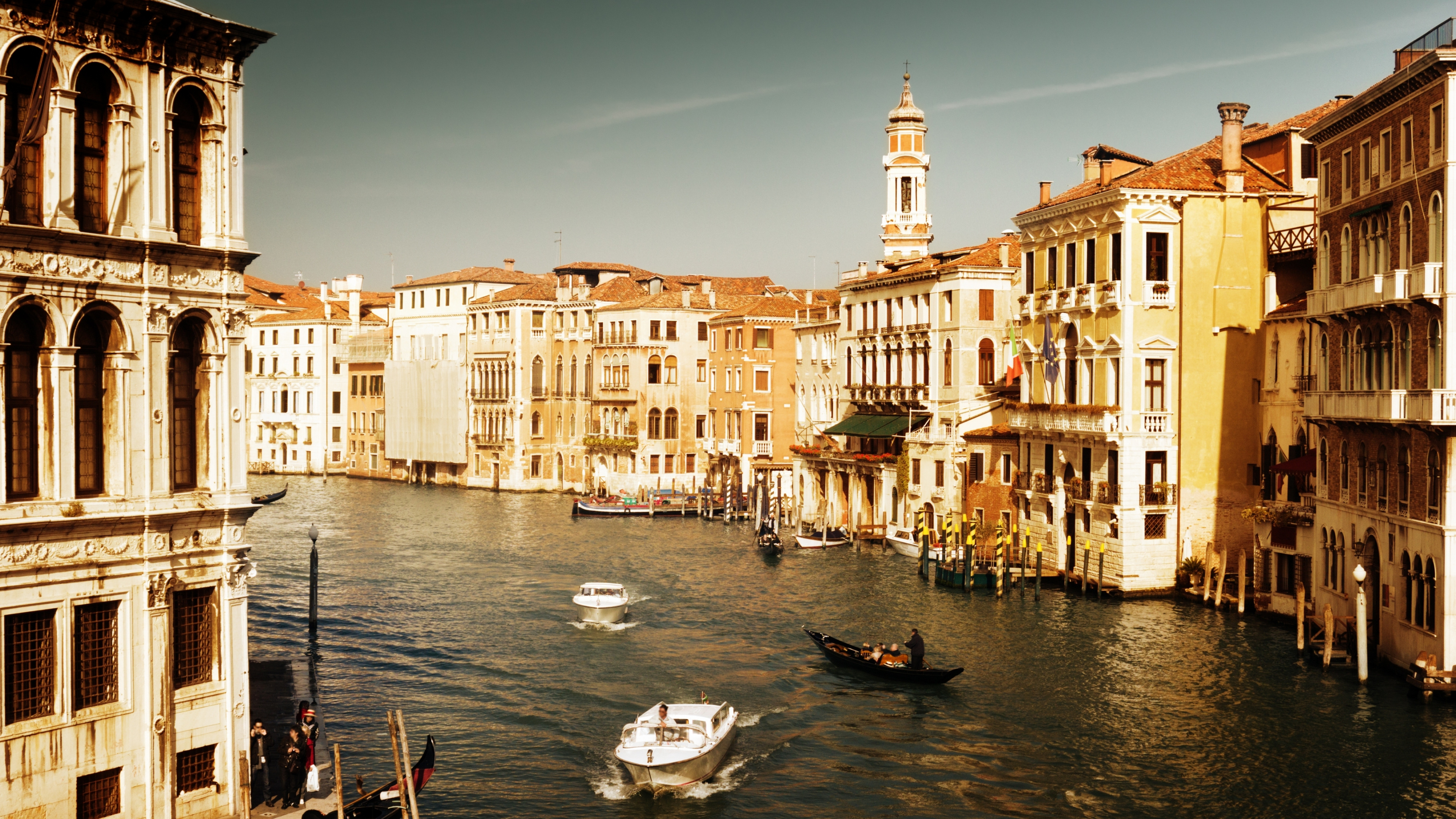 Обои Гранд-канал, водный путь, канал, вода, городок в разрешении 3840x2160