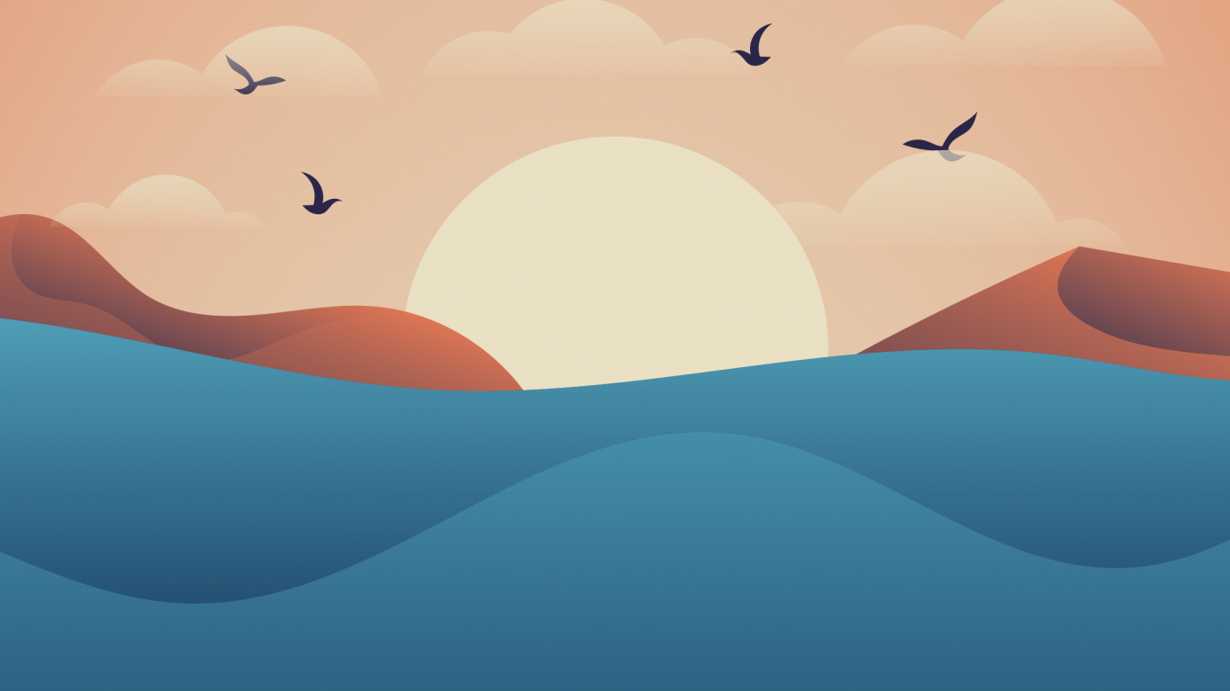 Обои облако, Оранжевый цвет, природный ландшафт, кучевое облако, арт в разрешении 1366x768