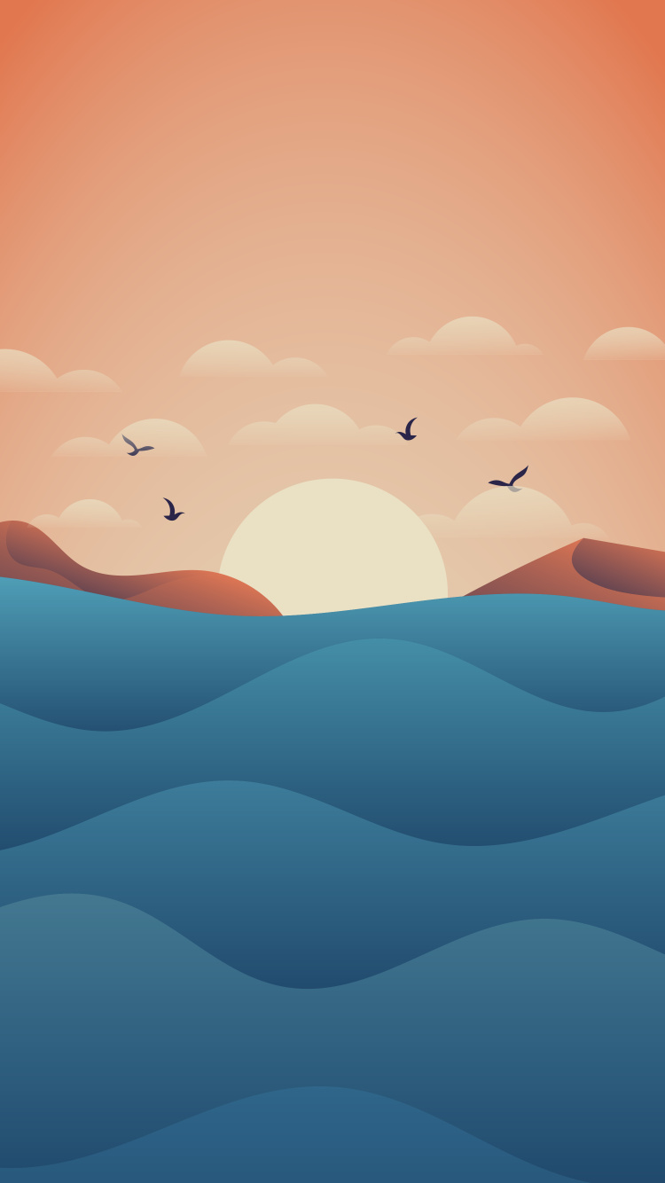 Обои облако, Оранжевый цвет, природный ландшафт, кучевое облако, арт в разрешении 750x1334