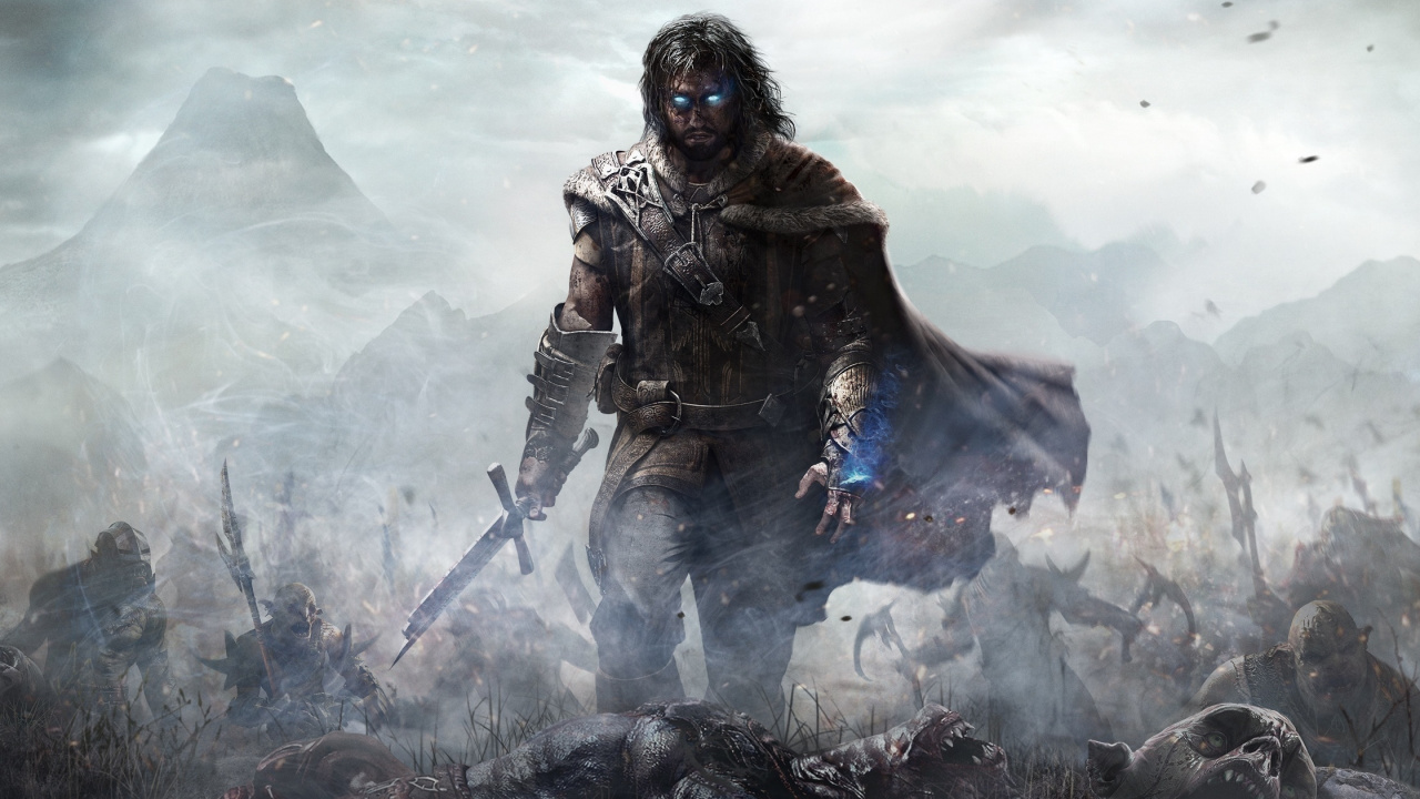 Обои Средиземье тень Мордора, Мордор, открытый мир, компьютерная игра, иллюстрация в разрешении 1280x720