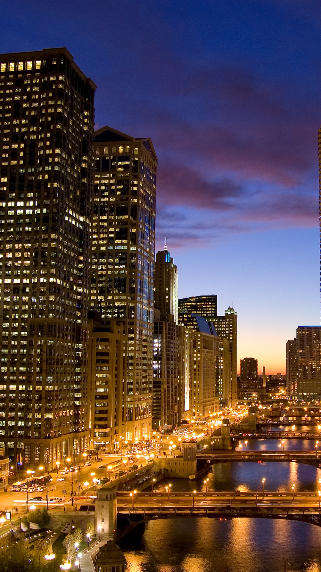 Обои Чикаго, город, городской пейзаж, метрополия, городской район в разрешении 1080x1920