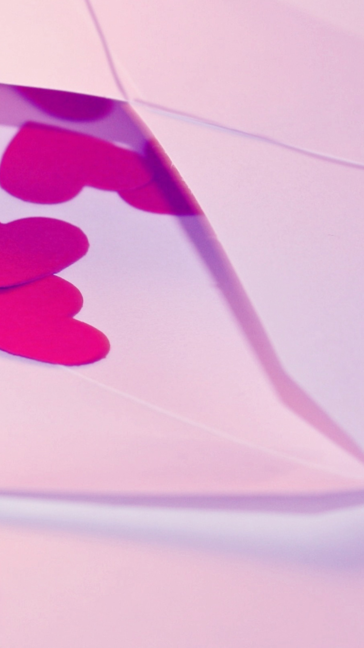 Обои сердце, розовый, любовь, пурпурный цвет, лепесток в разрешении 750x1334