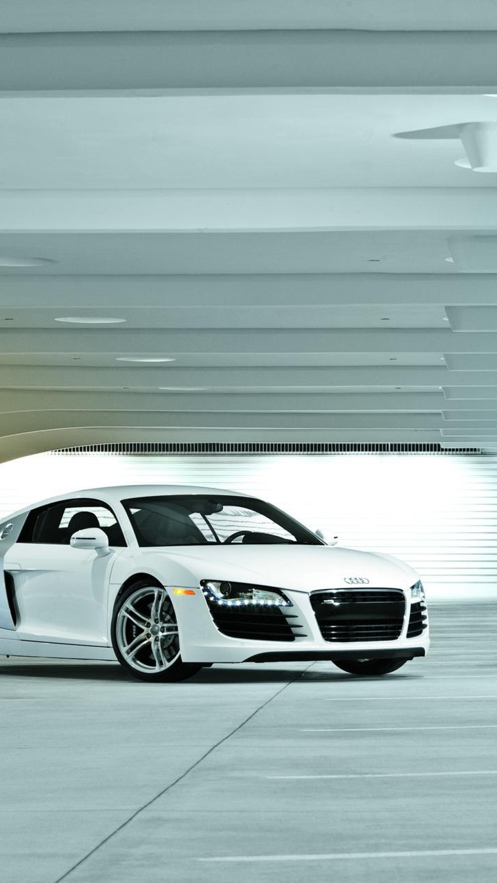 Обои белая Ауди р8, 2008 Ауди Р8, авто, audi, суперкар в разрешении 720x1280