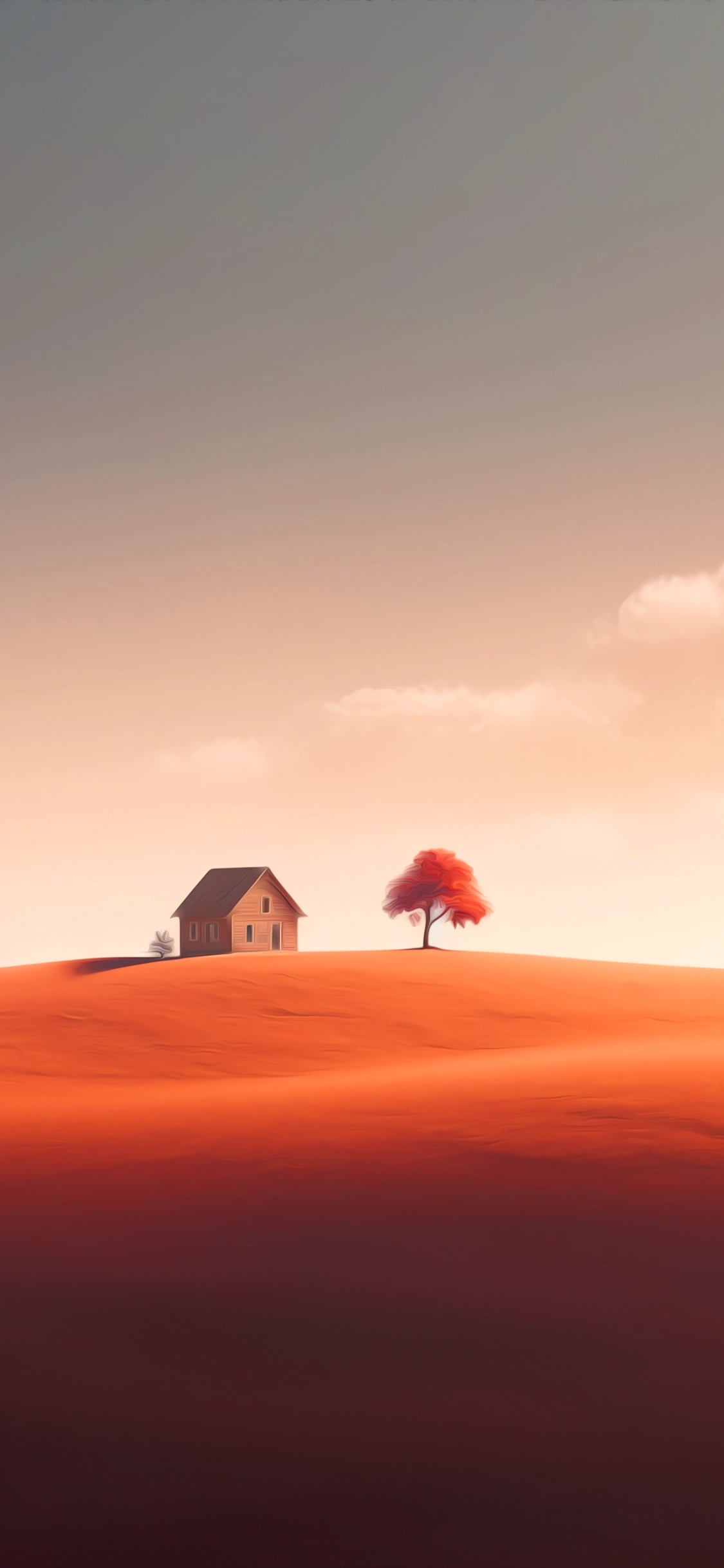 Обои сумрак, облако, экорегион, Оранжевый цвет, природный ландшафт в разрешении 1125x2436