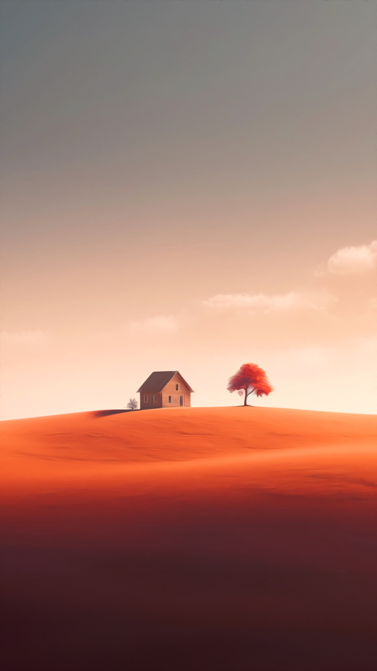 Обои сумрак, облако, экорегион, Оранжевый цвет, природный ландшафт в разрешении 750x1334