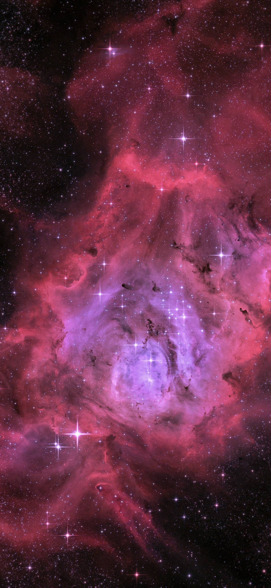 Обои туманность, висгун - социальная сеть, атмосфера, Галактика, розовый в разрешении 1125x2436