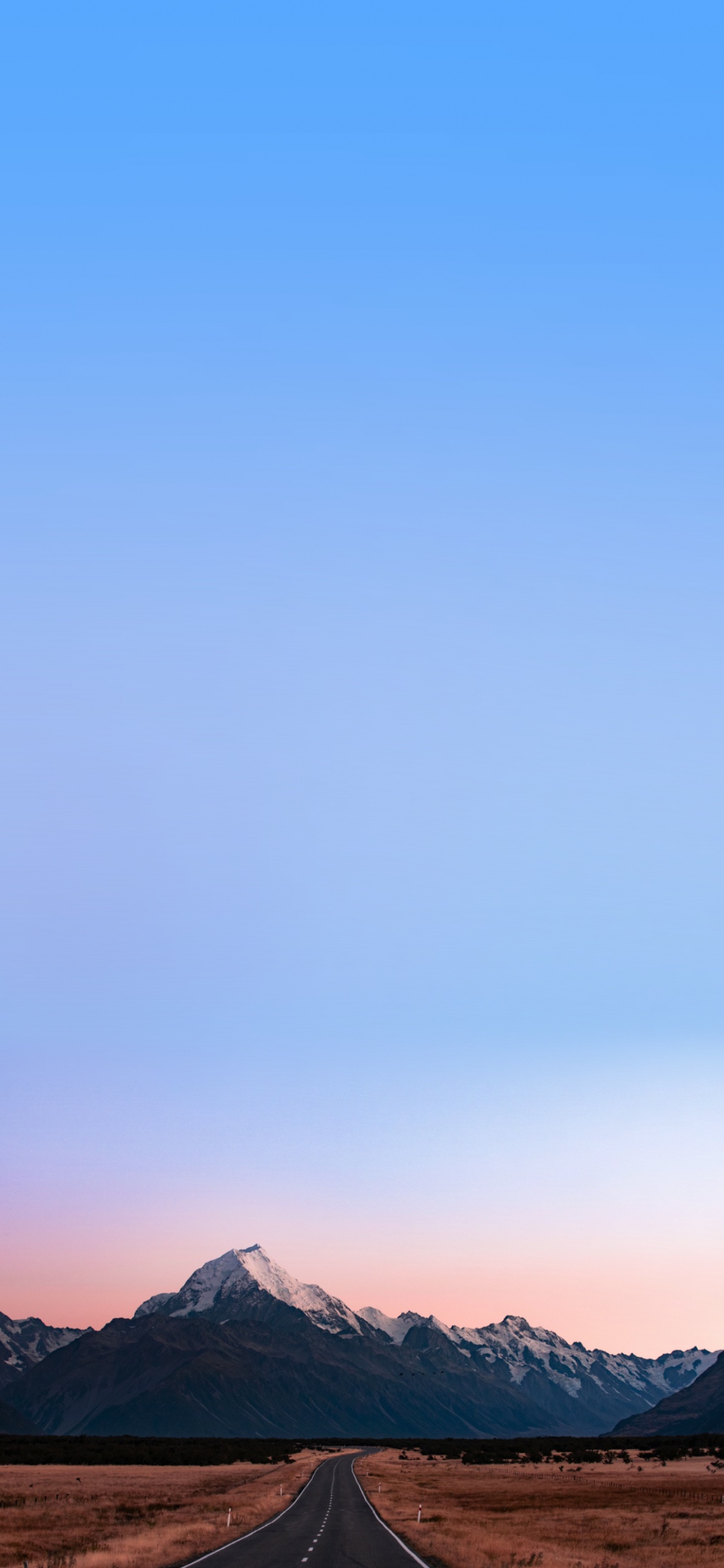 Обои экорегион, гора, природа, послесвечение, сумрак в разрешении 1125x2436