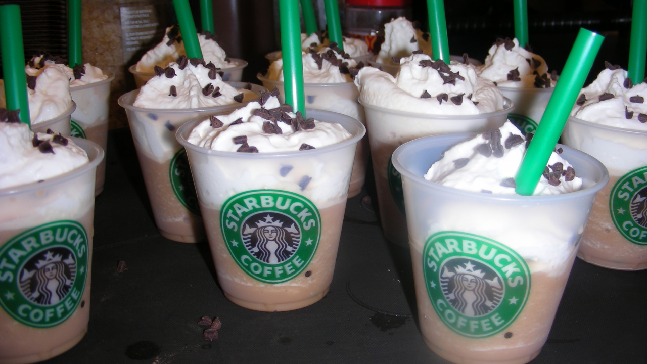 Обои старбеку, молочный коктейль, пища, старбакс, молочный продукт в разрешении 1280x720