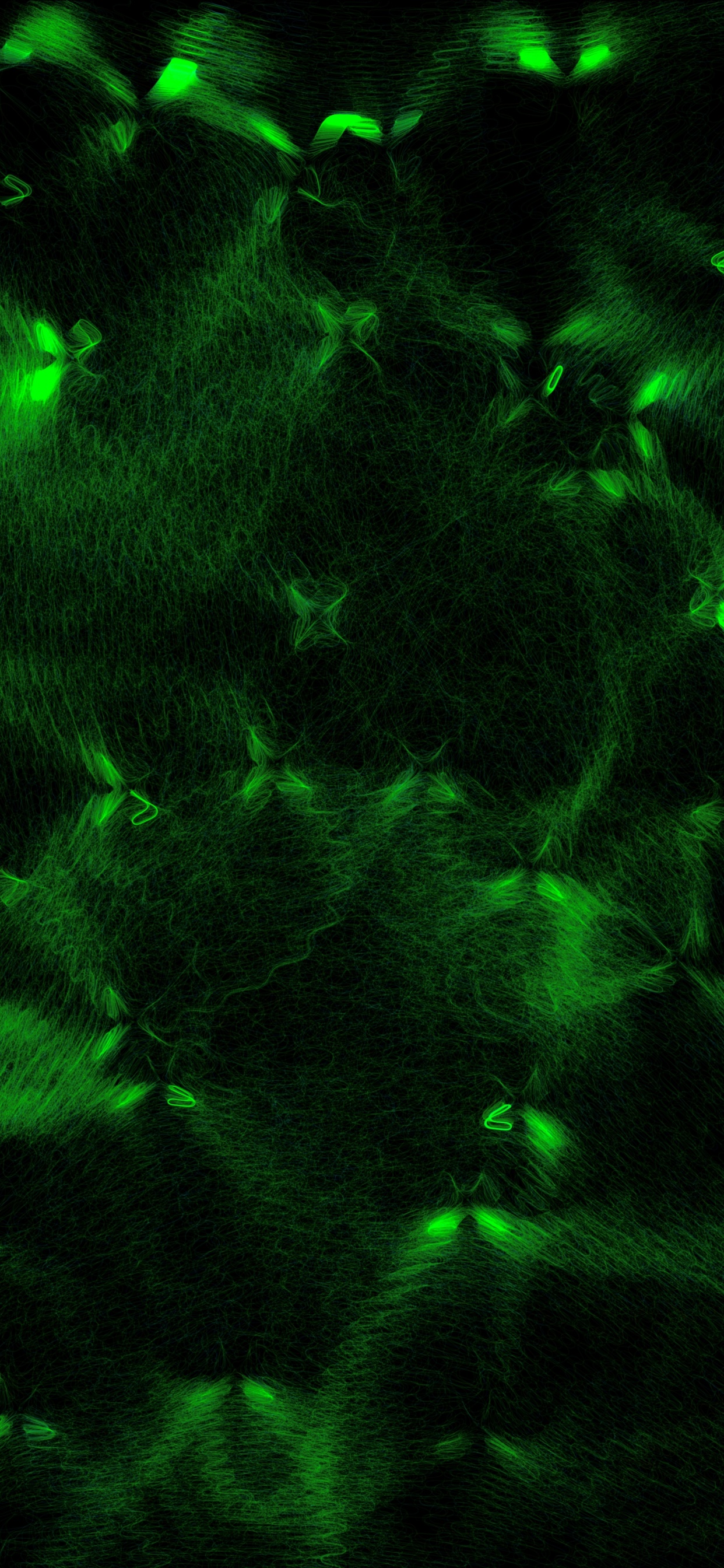 Обои абстракция, зеленый, свет, вода, технологии в разрешении 1242x2688