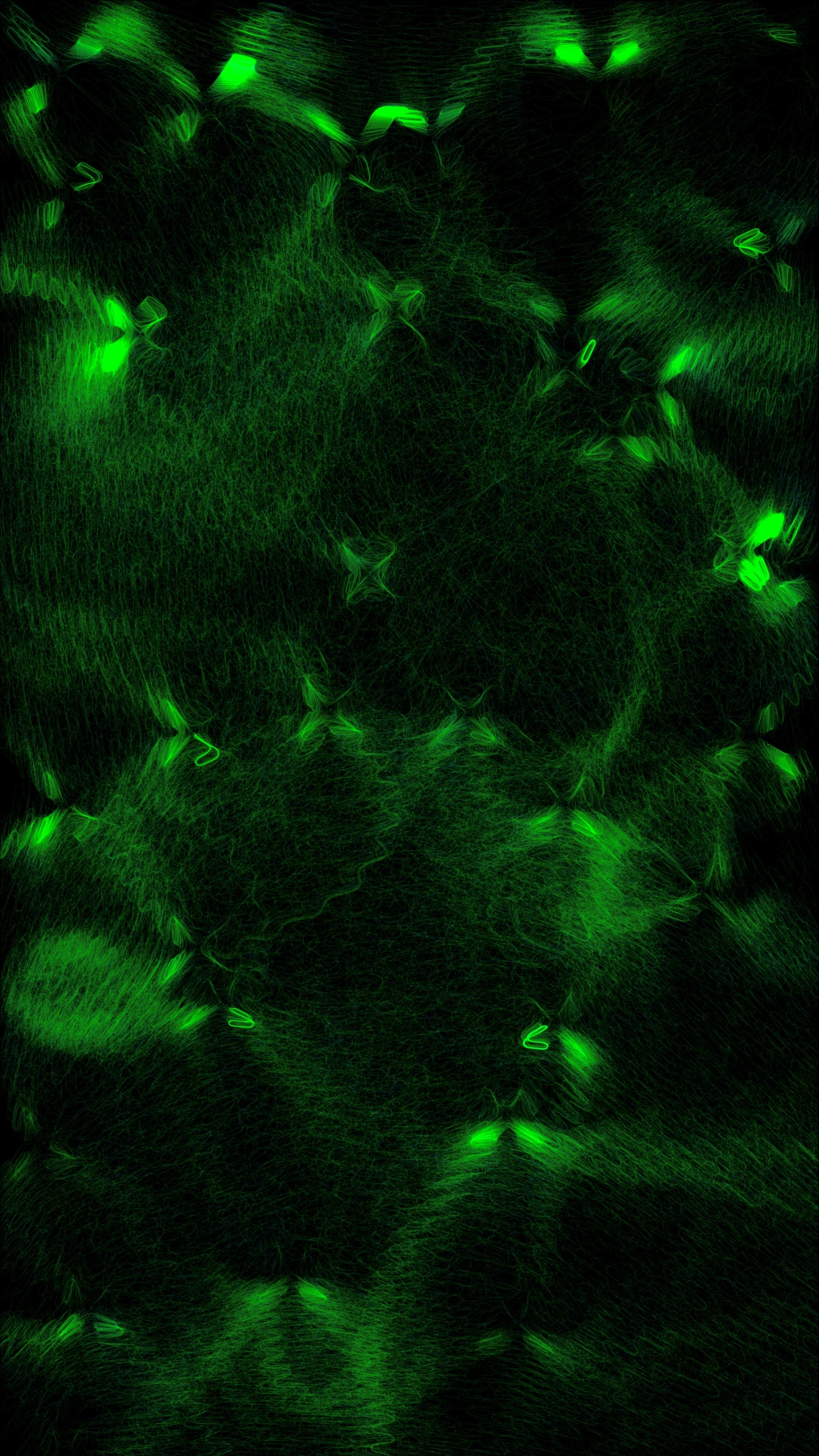 Обои абстракция, зеленый, свет, вода, технологии в разрешении 1440x2560