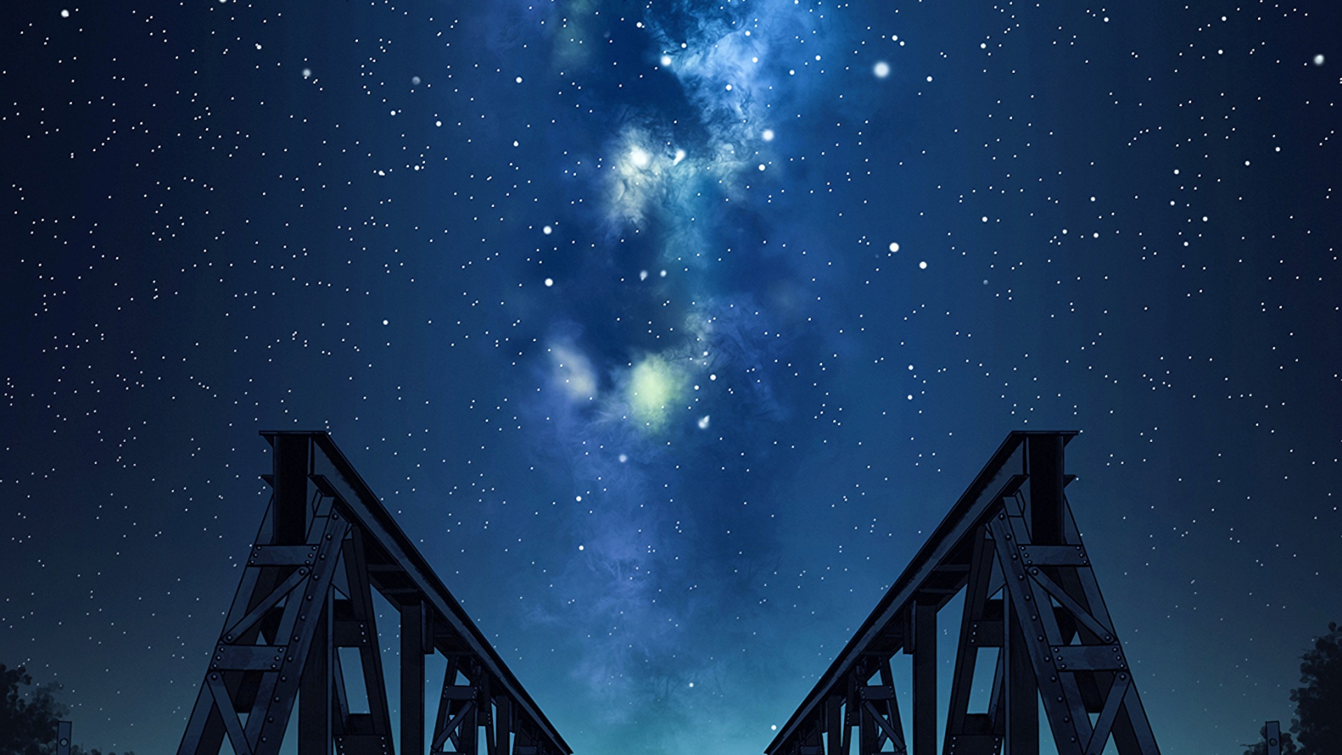 Обои звезда, синий, ночь, свет, темнота в разрешении 1920x1080