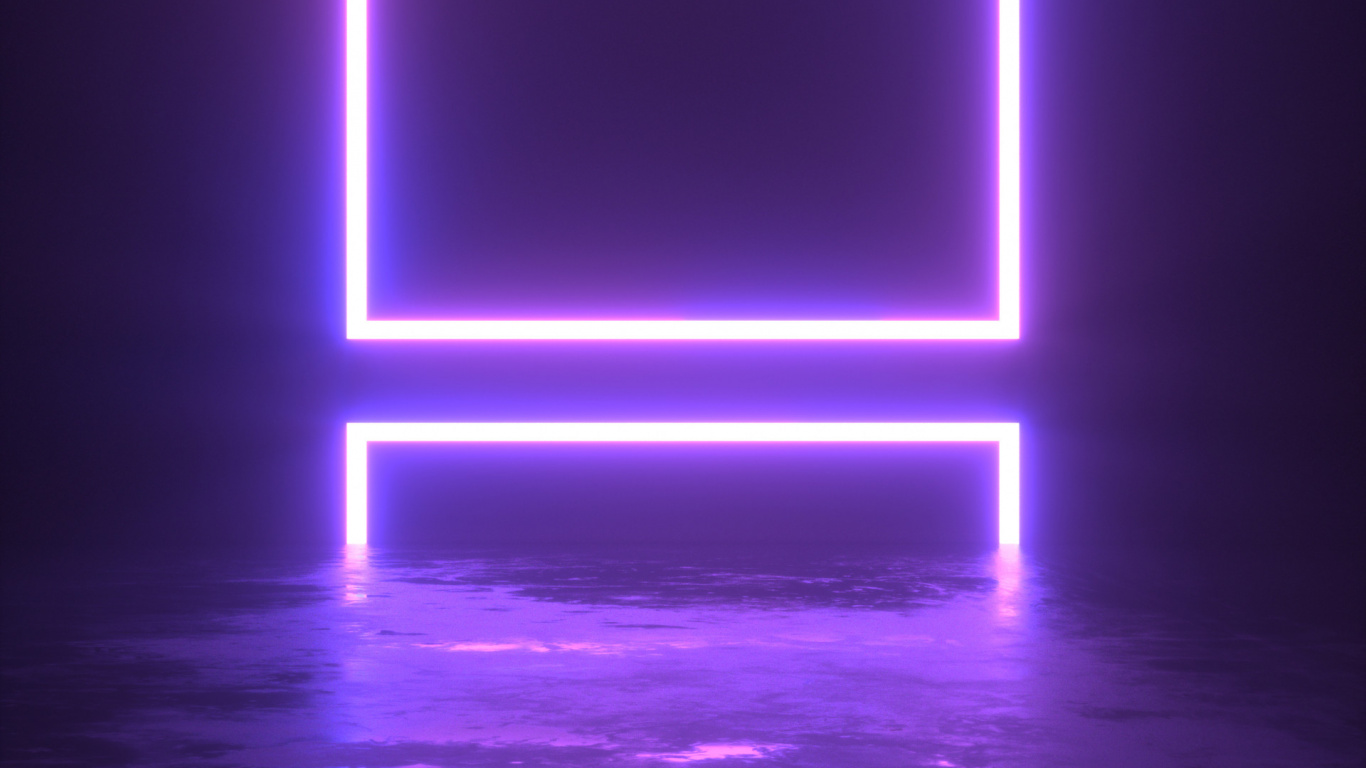 Обои пурпур, синий, свет, Фиолетовый, неон в разрешении 1366x768