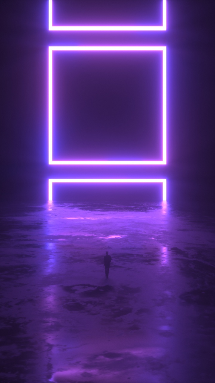Обои пурпур, синий, свет, Фиолетовый, неон в разрешении 720x1280